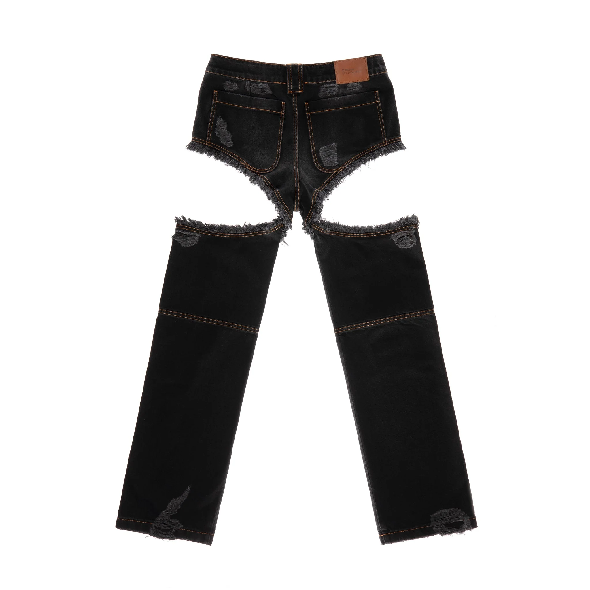 Thigh Hole Jean - Distressed Black