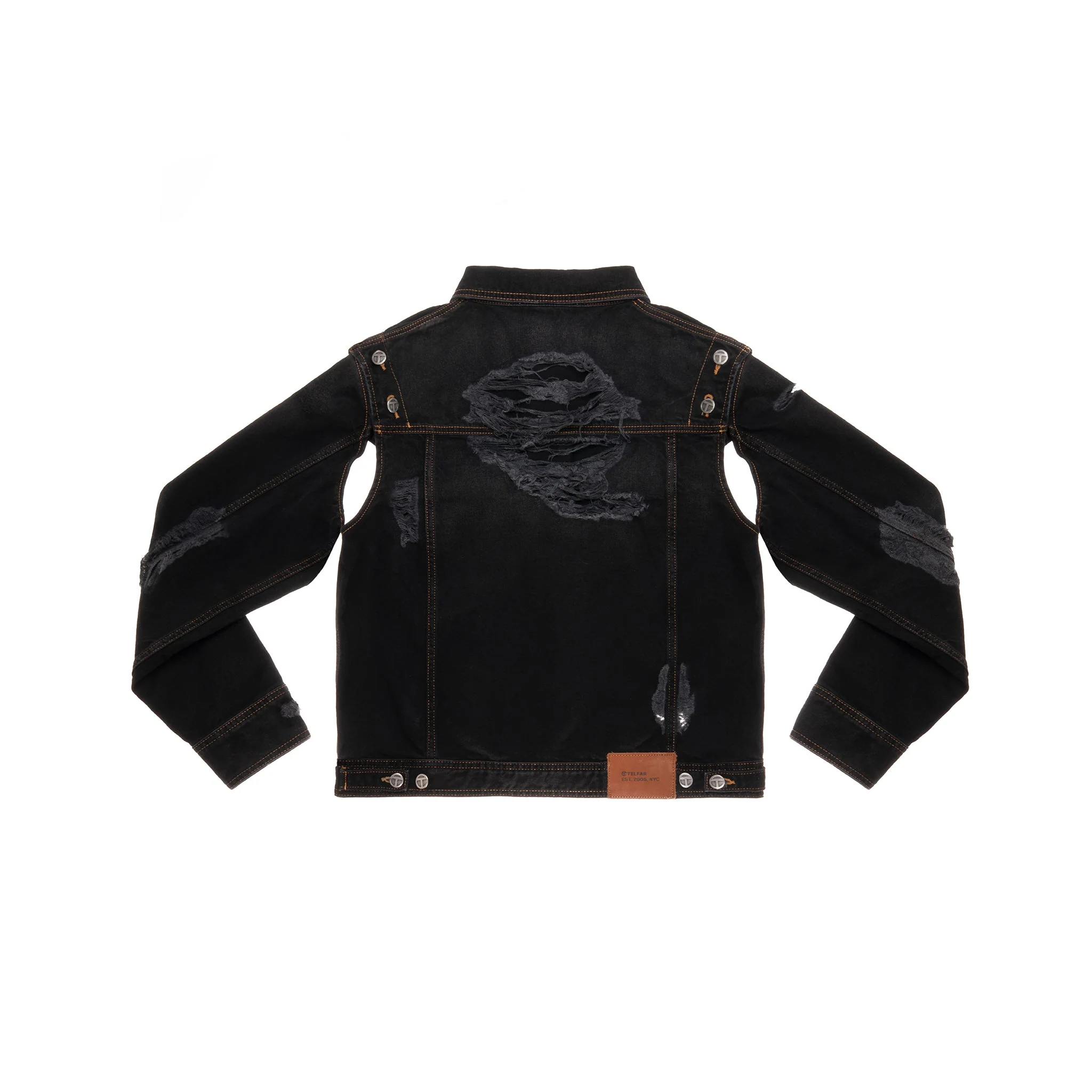 Detachable Jean Jacket - Distressed Black