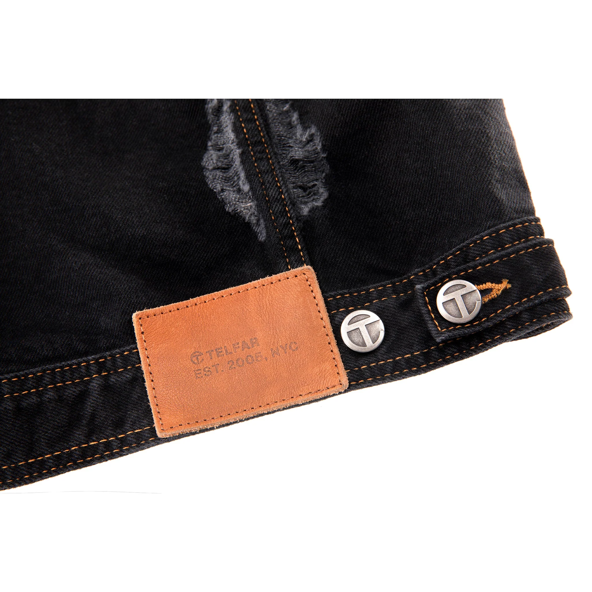 Detachable Jean Jacket - Distressed Black