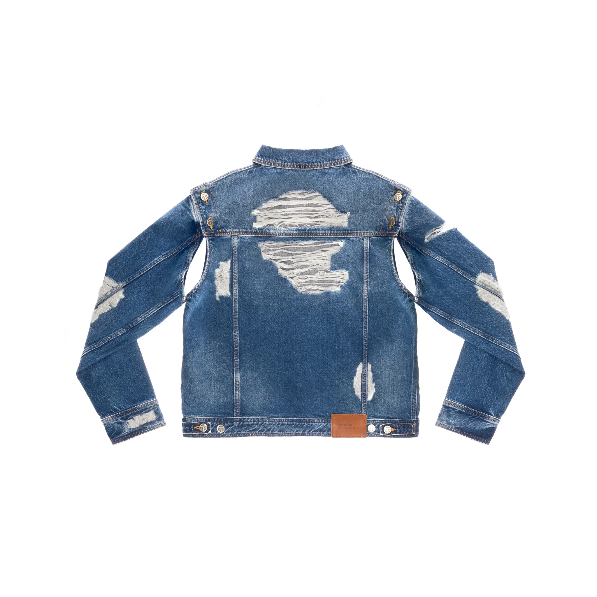 Detachable Jean Jacket - Distressed Blue