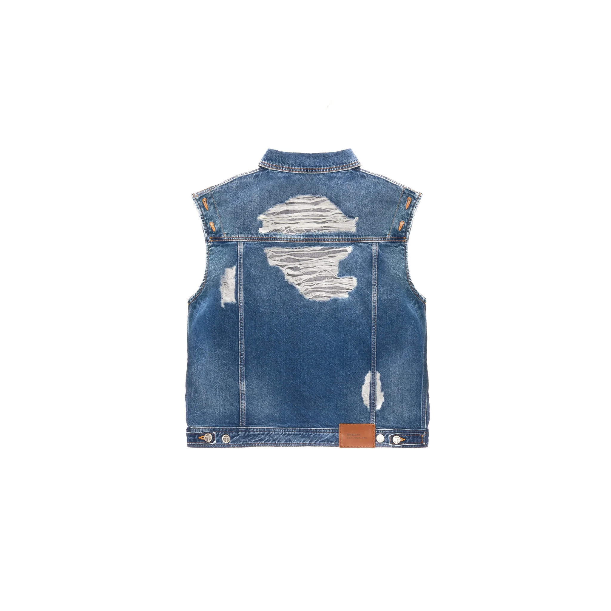 Detachable Jean Jacket - Distressed Blue