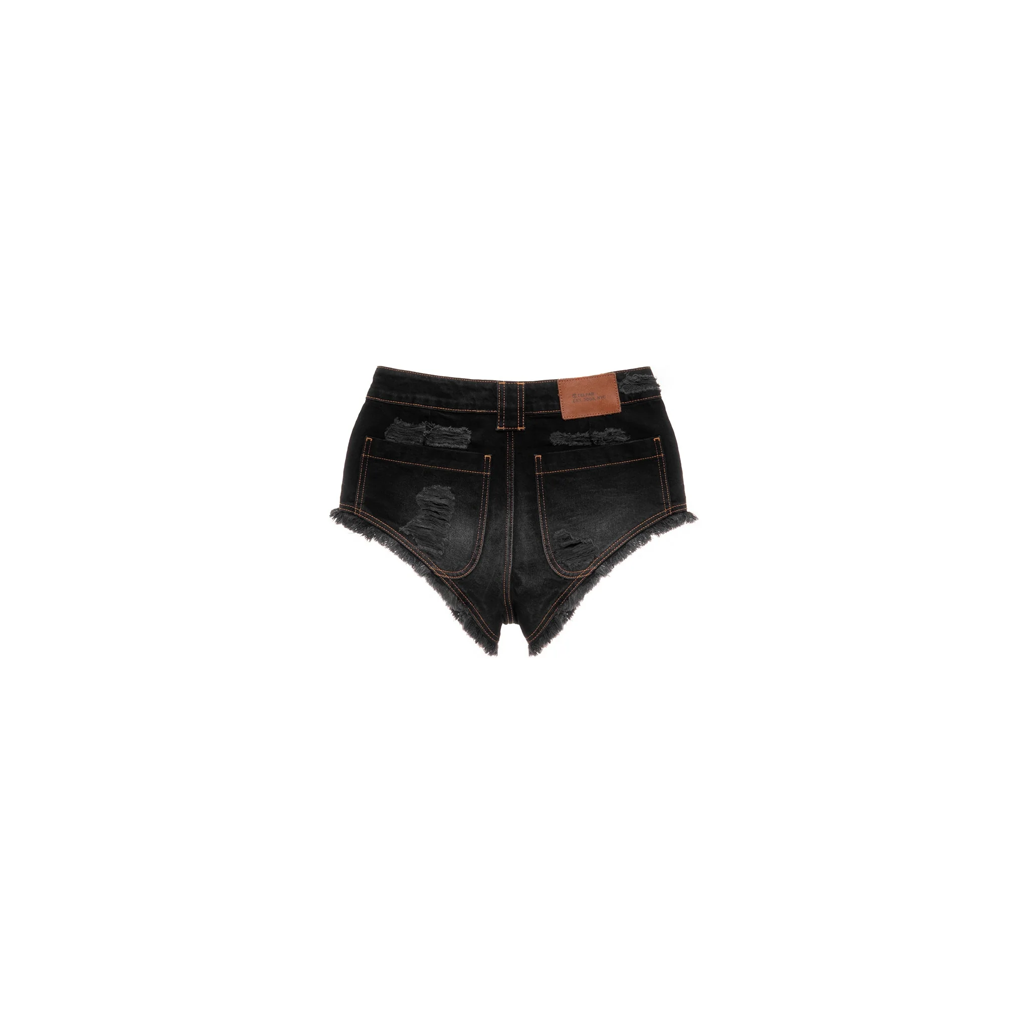 Poom Poom Jean Short - Distressed Black