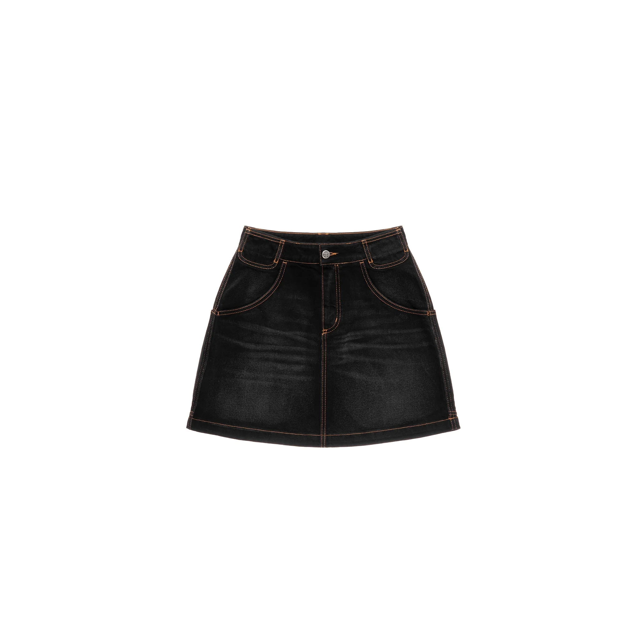 Short Jean Skirt - Black