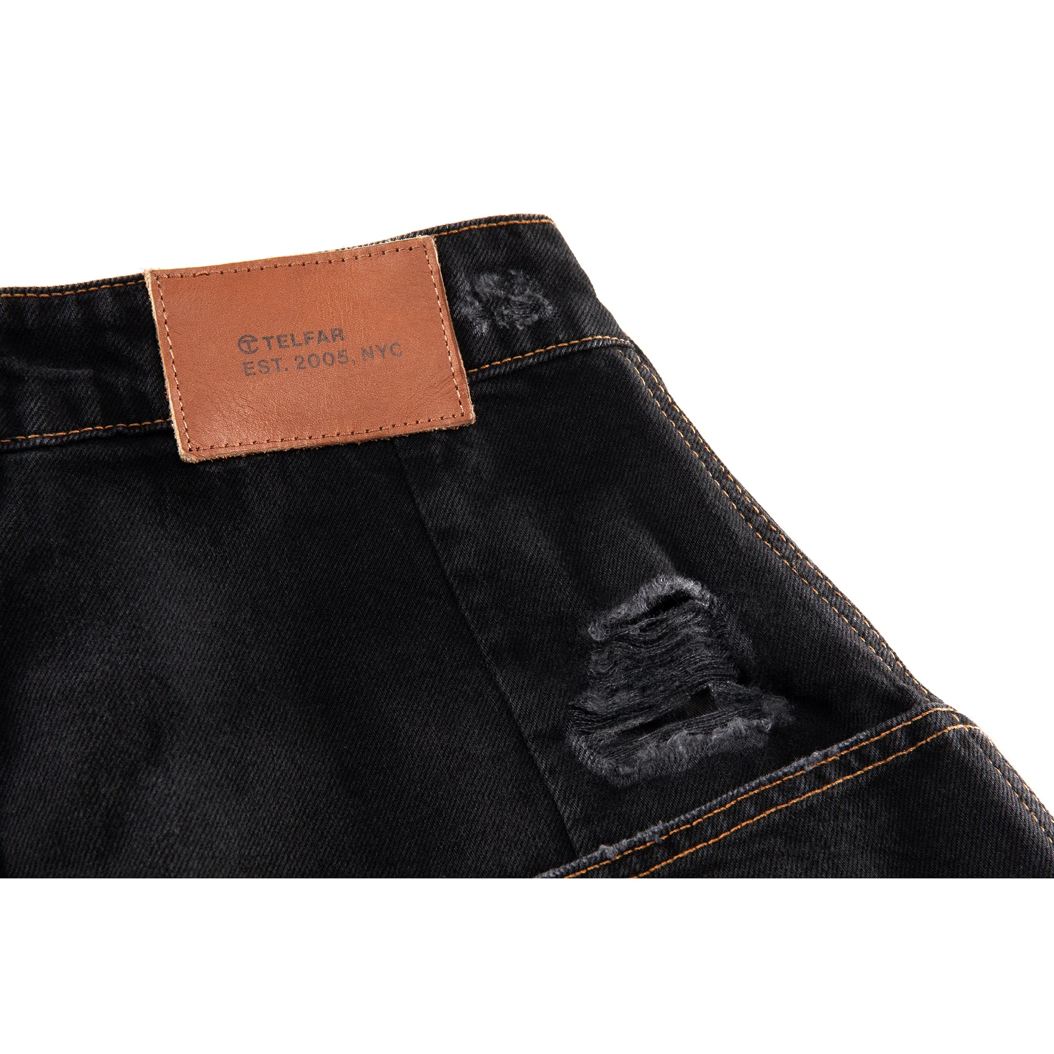 Short Jean Skirt - Distressed Black 3 Short Jean Skirt - Distressed Black