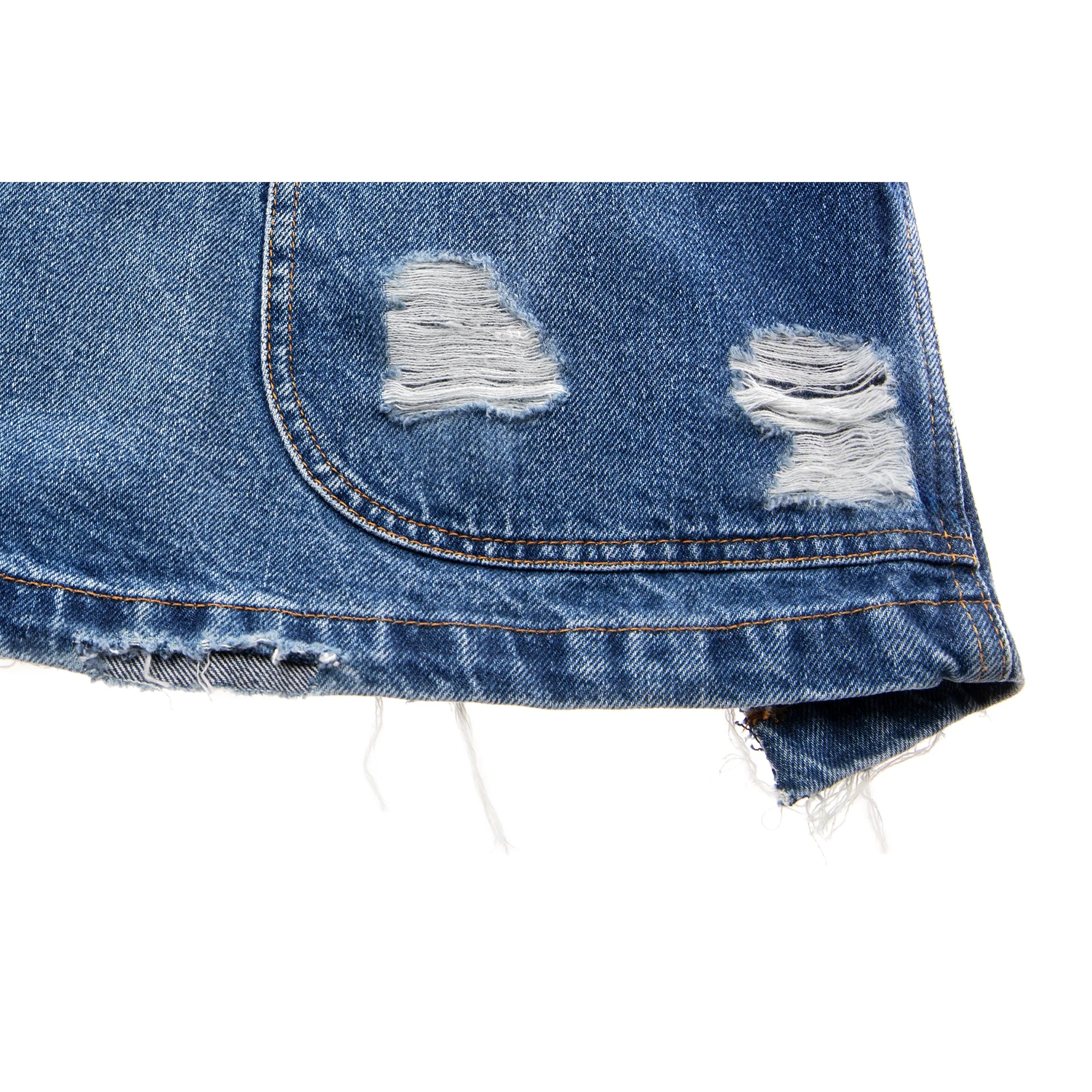 Short Jean Skirt - Distressed Blue 5 Short Jean Skirt - Distressed Blue