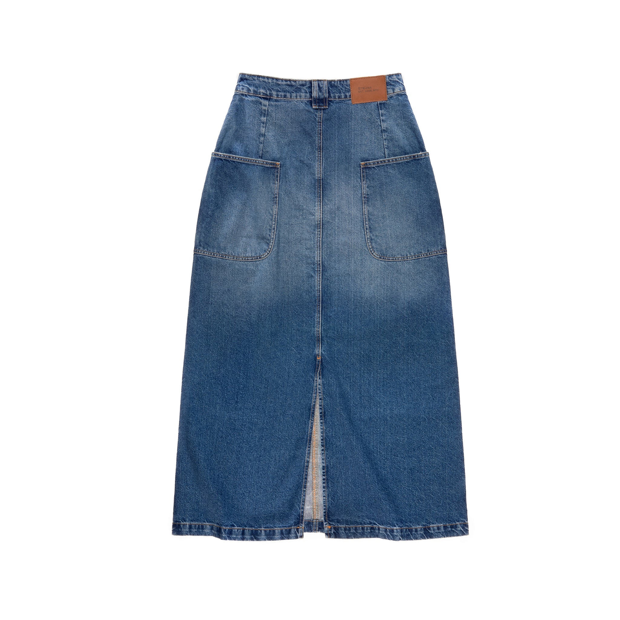 Long Jean Skirt - Blue