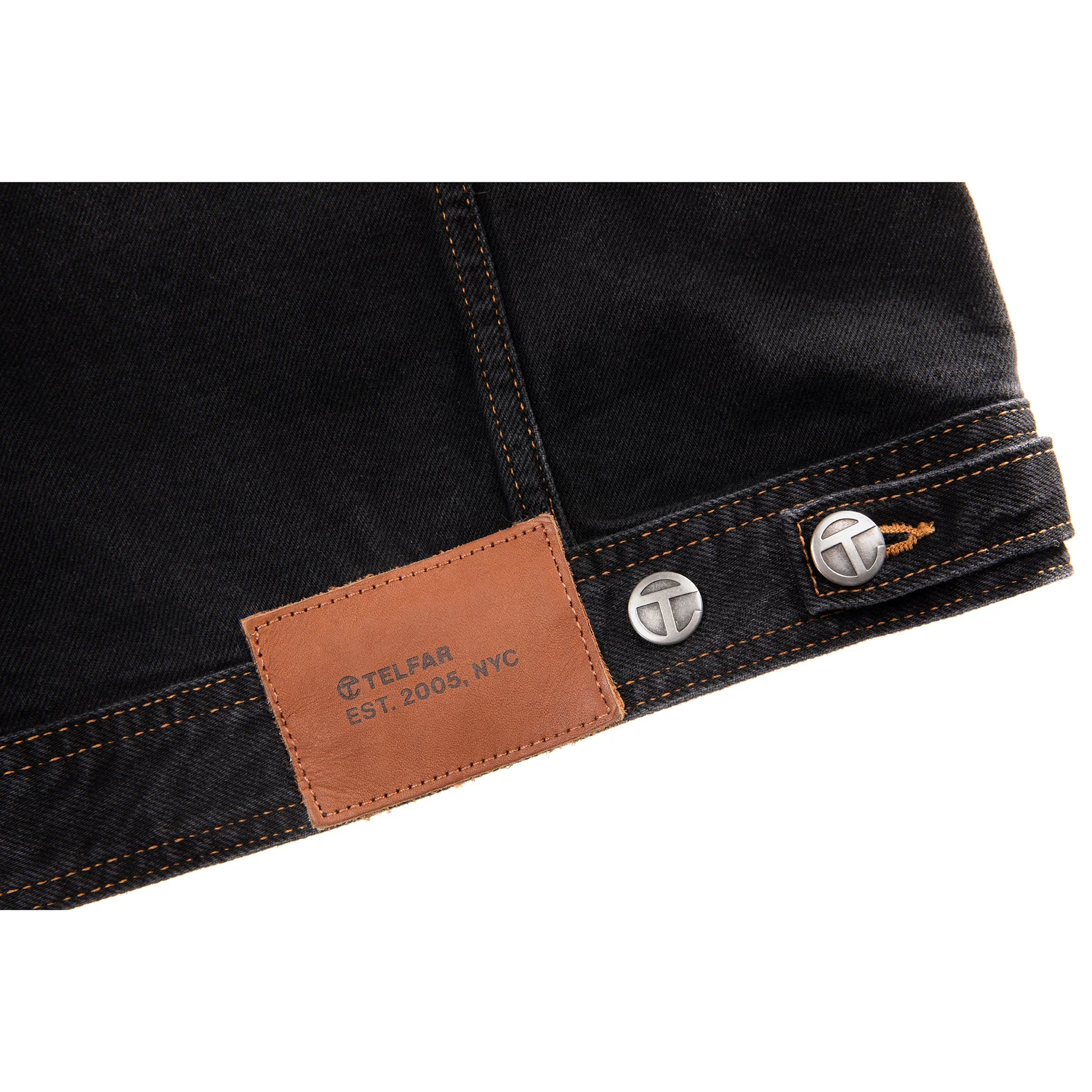 Cropped Detachable Jean Jacket - Black