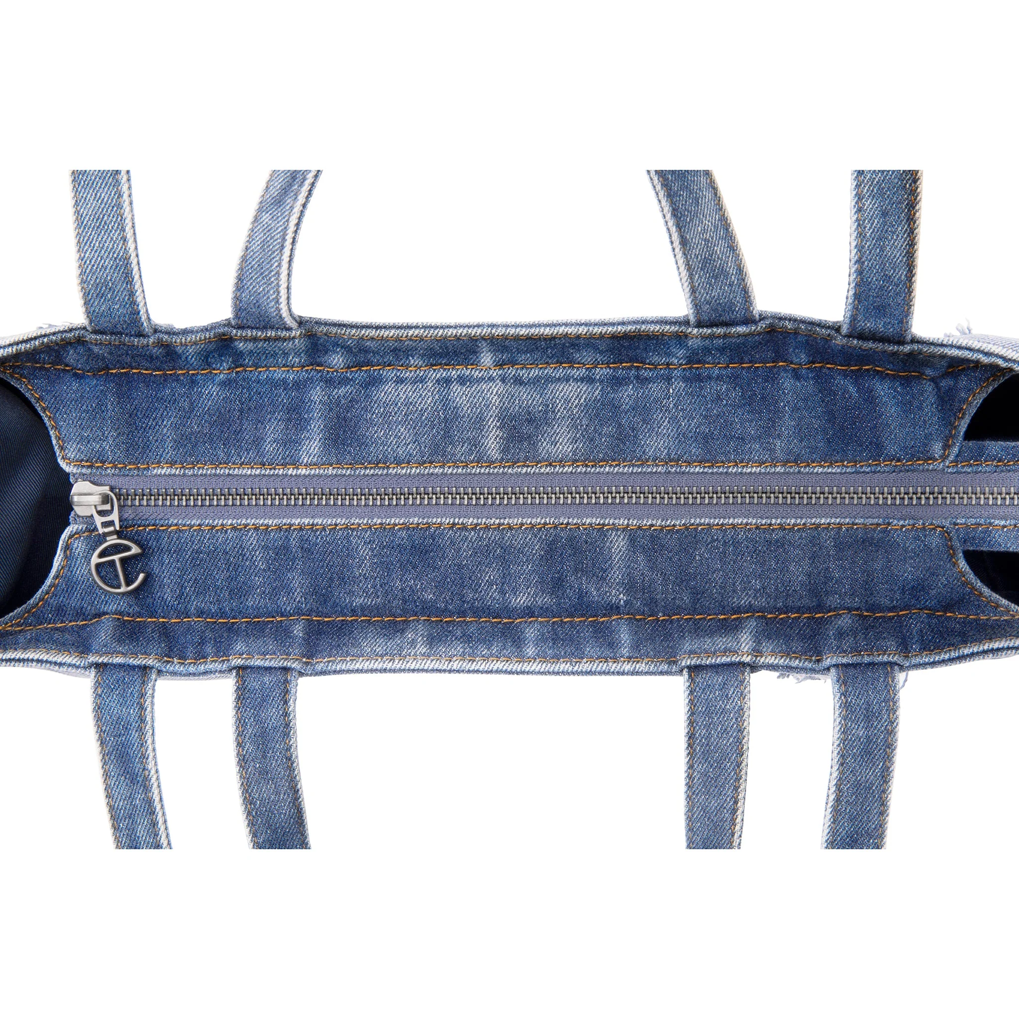 Medium Denim Shopper - Distressed Blue