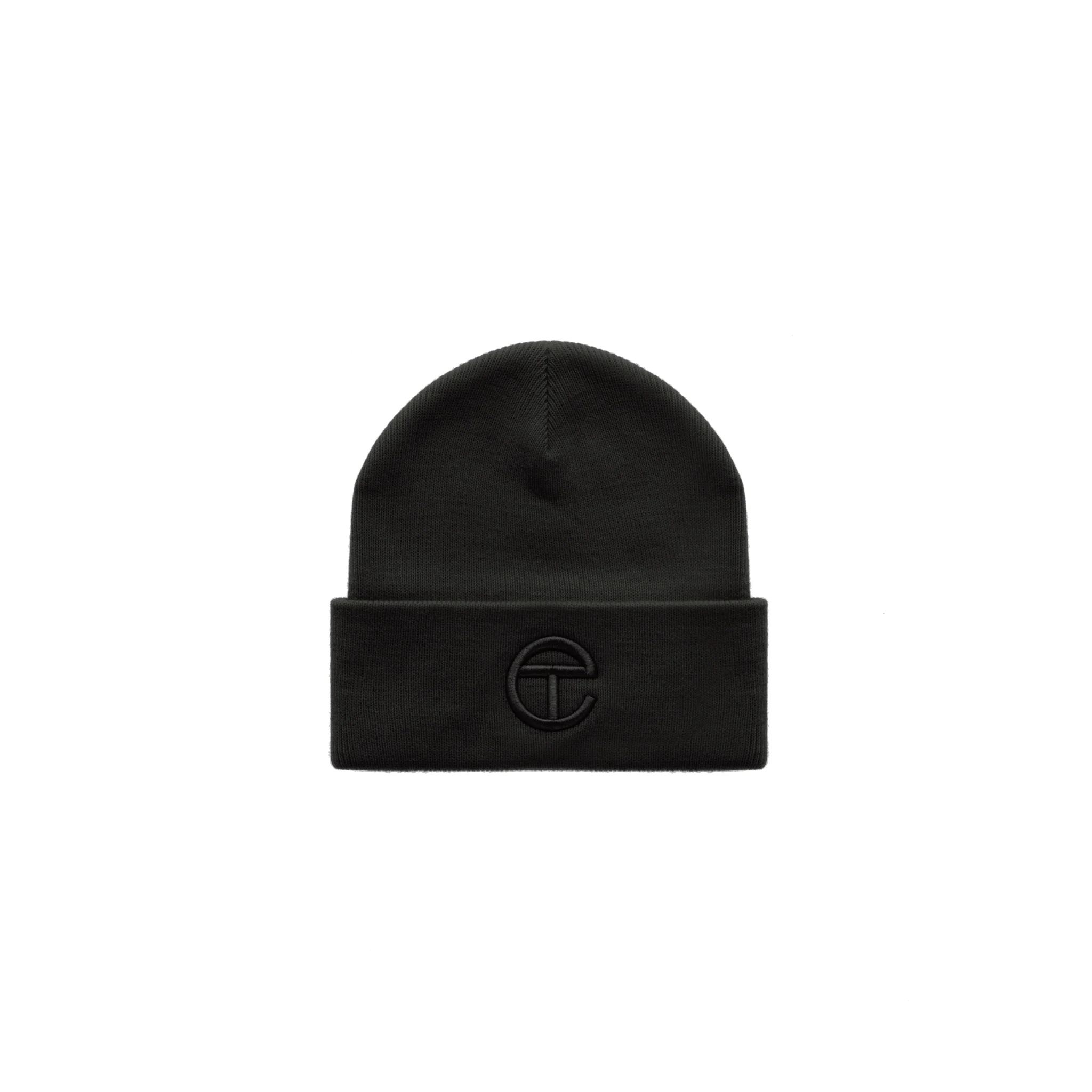 Embroidered Beanie - Black/Black