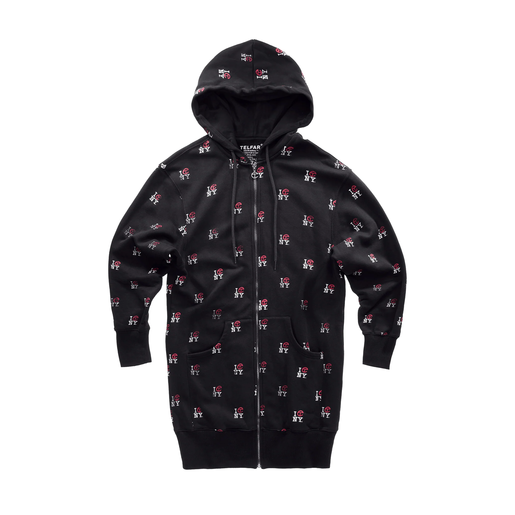 Tall Canal Zip Up Hoodie - Black