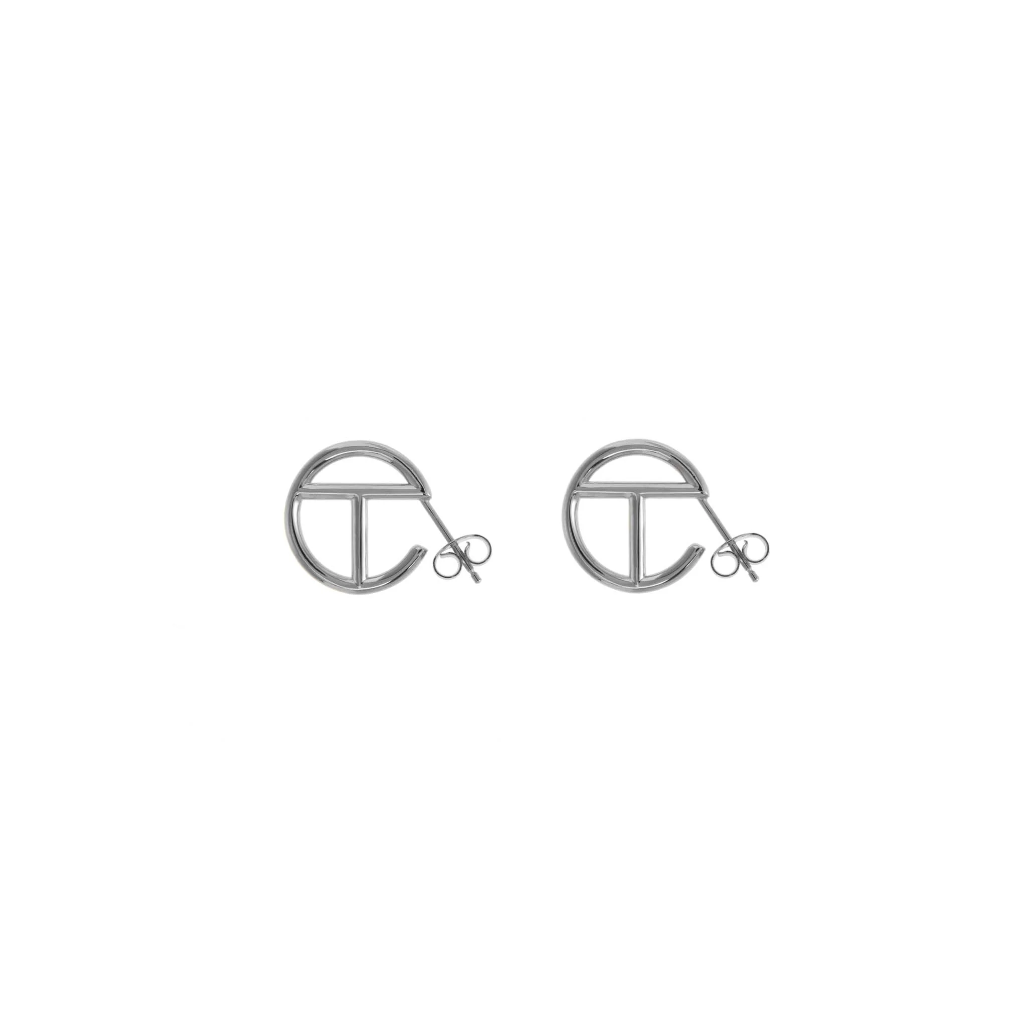 Small Logo Hoop Earring - Silver