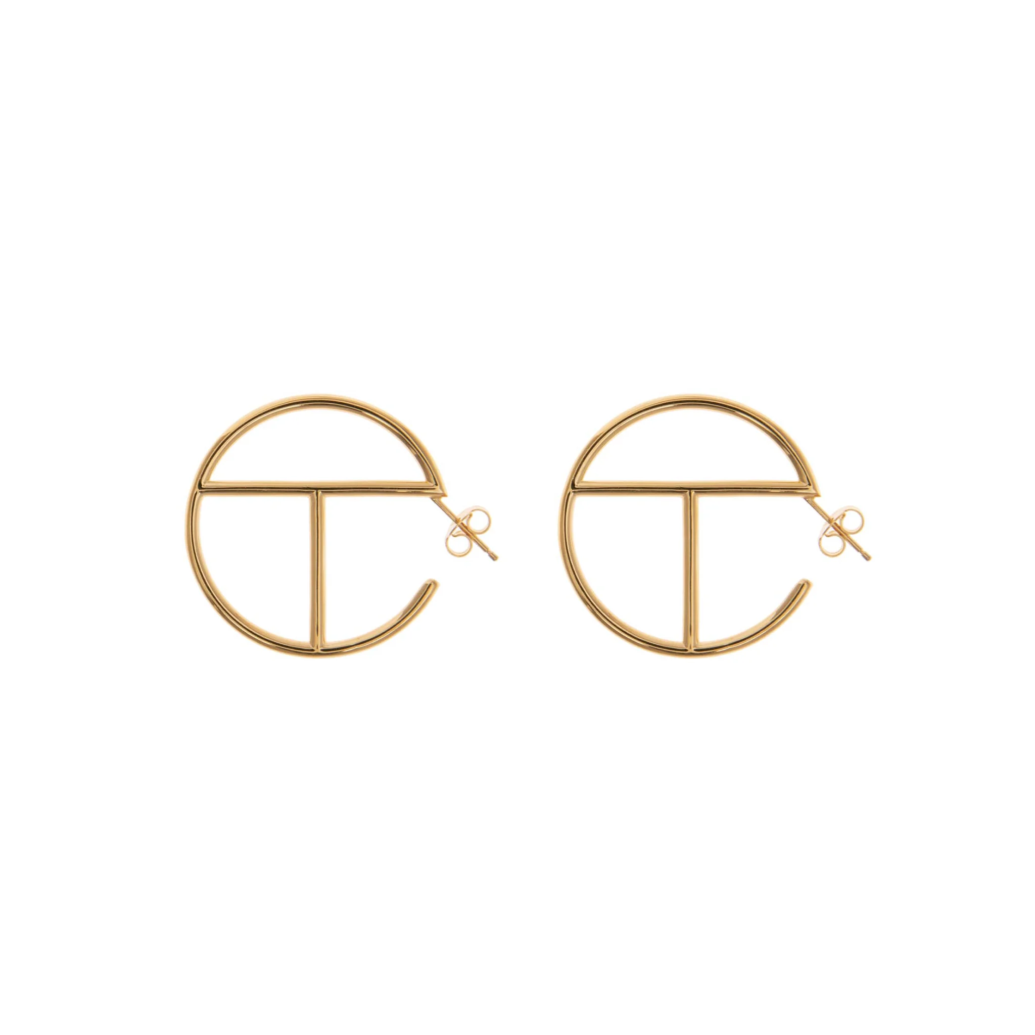 Medium Logo Hoop Earring - Gold