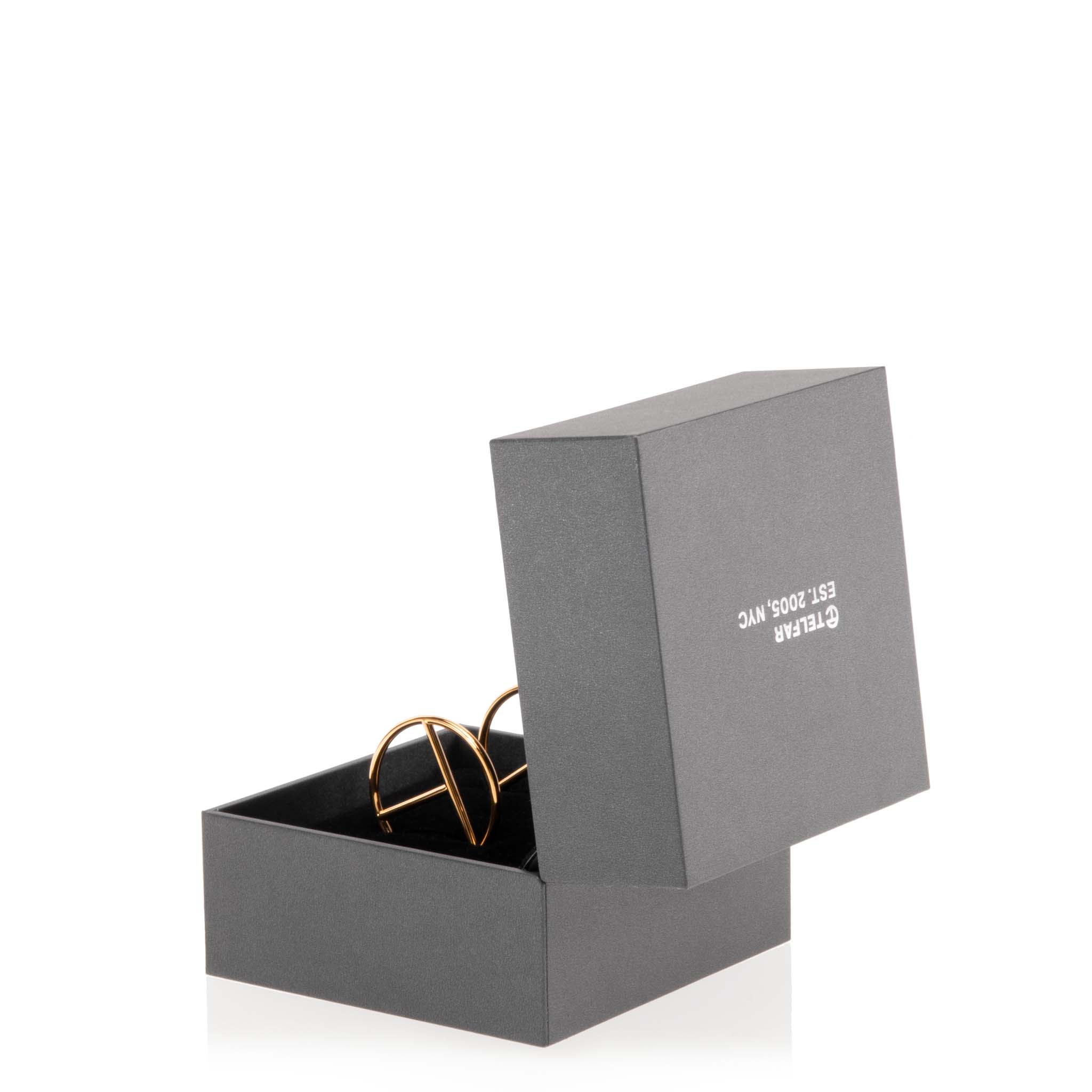 Medium Logo Hoop Earring - Gold