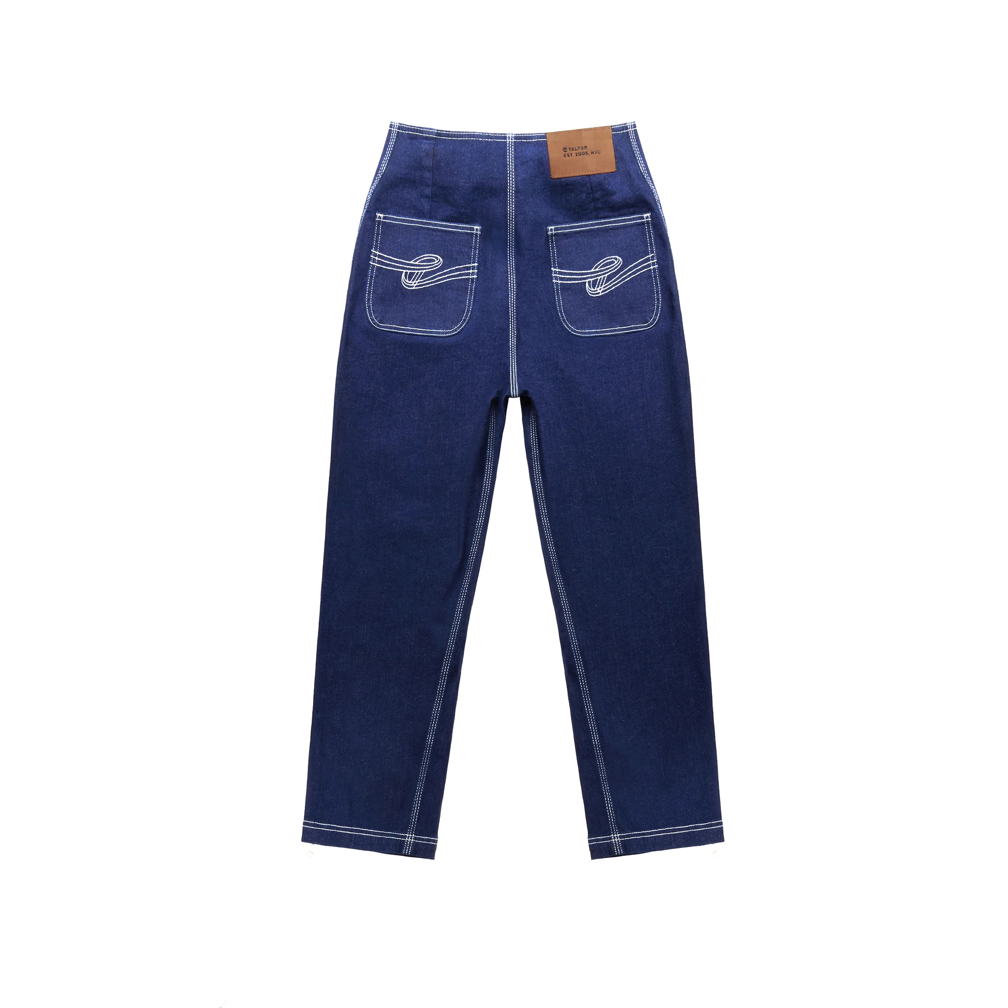 4 Pocket Zip Front Jean - Blue
