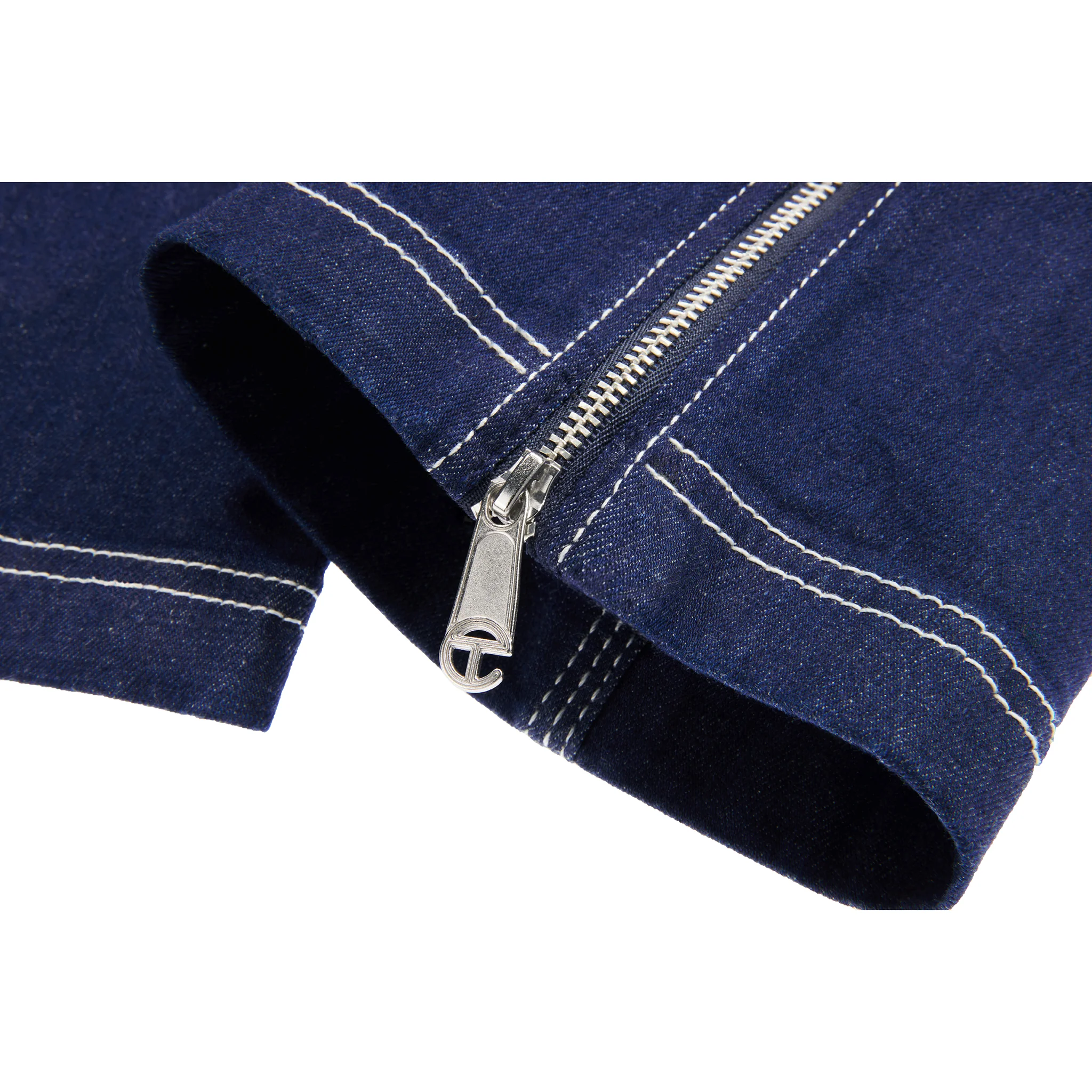 4 Pocket Zip Front Jean - Blue