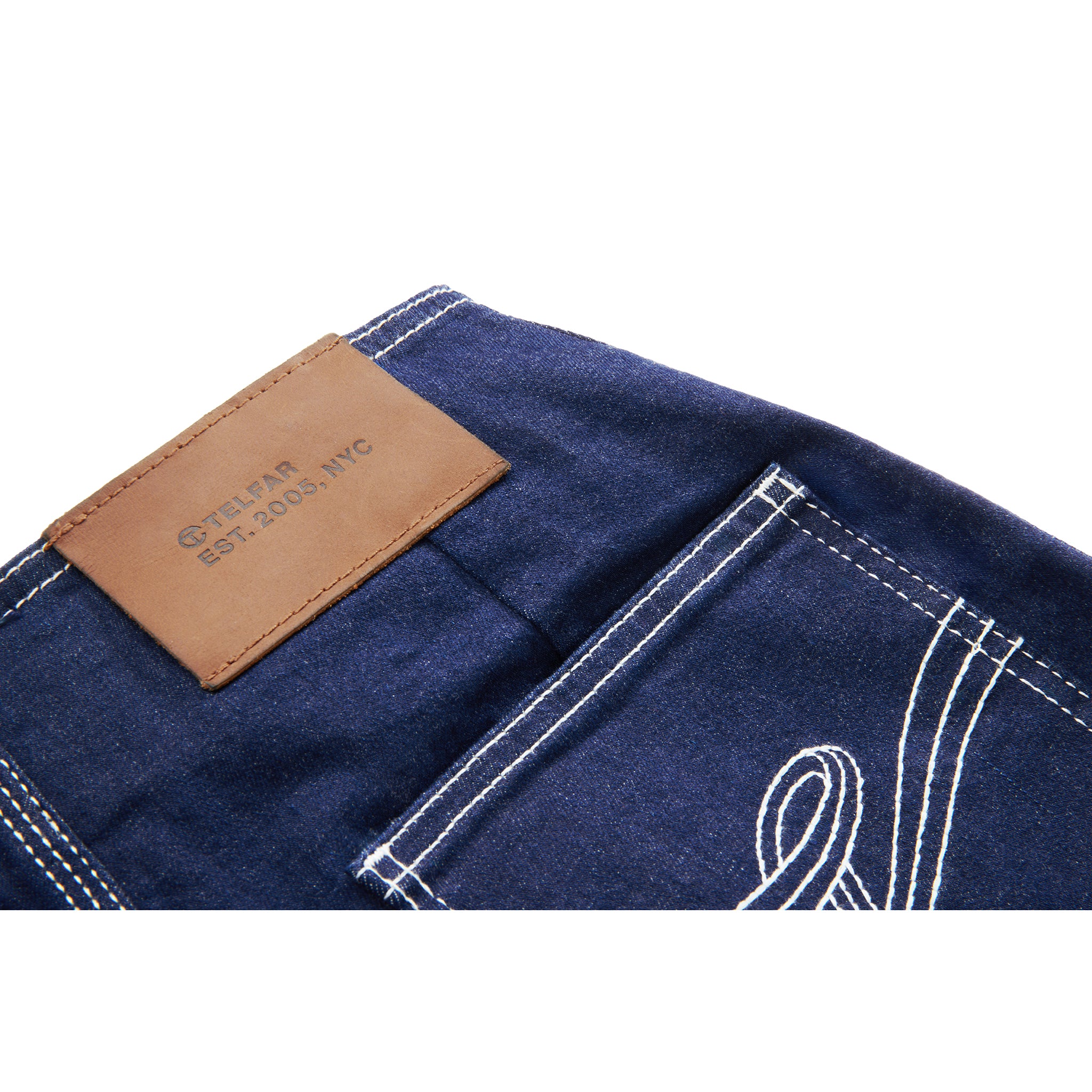 4 Pocket Zip Front Jean - Blue