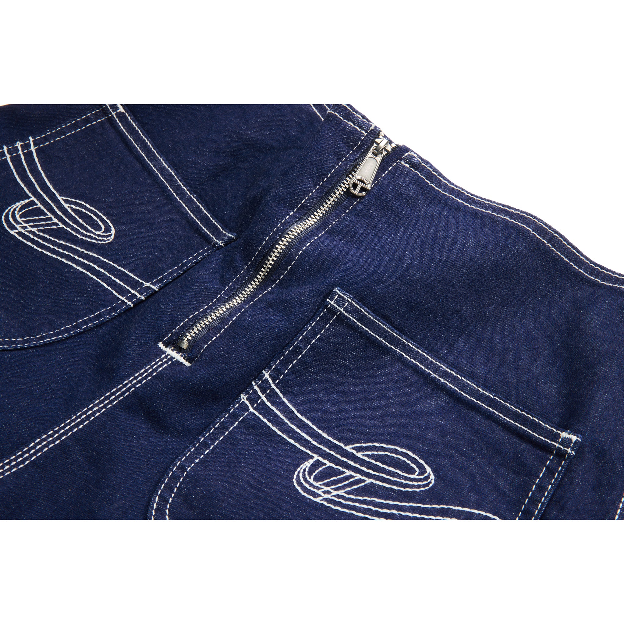 4 Pocket Zip Front Jean - Blue
