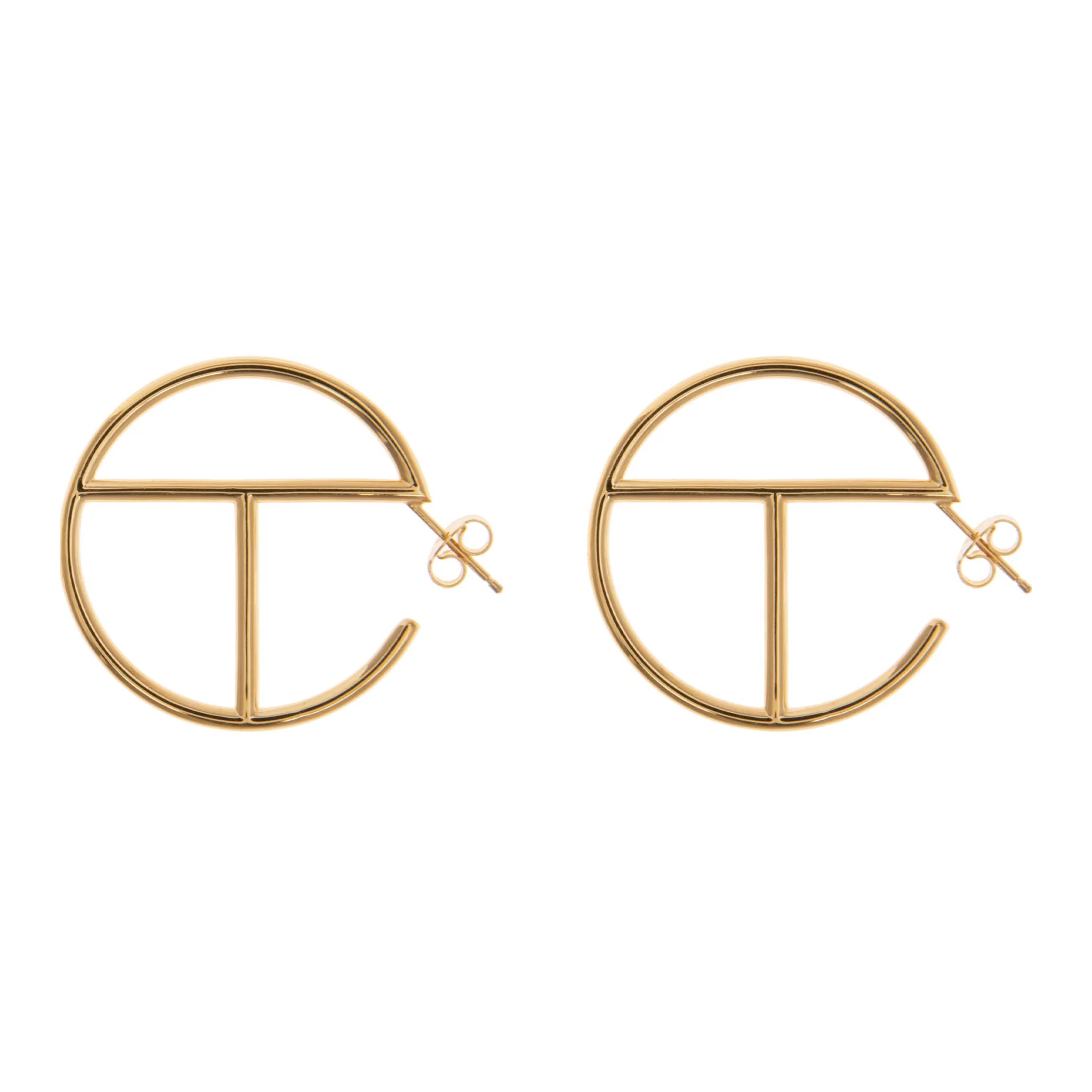 Large Logo Hoop Earring - Gold