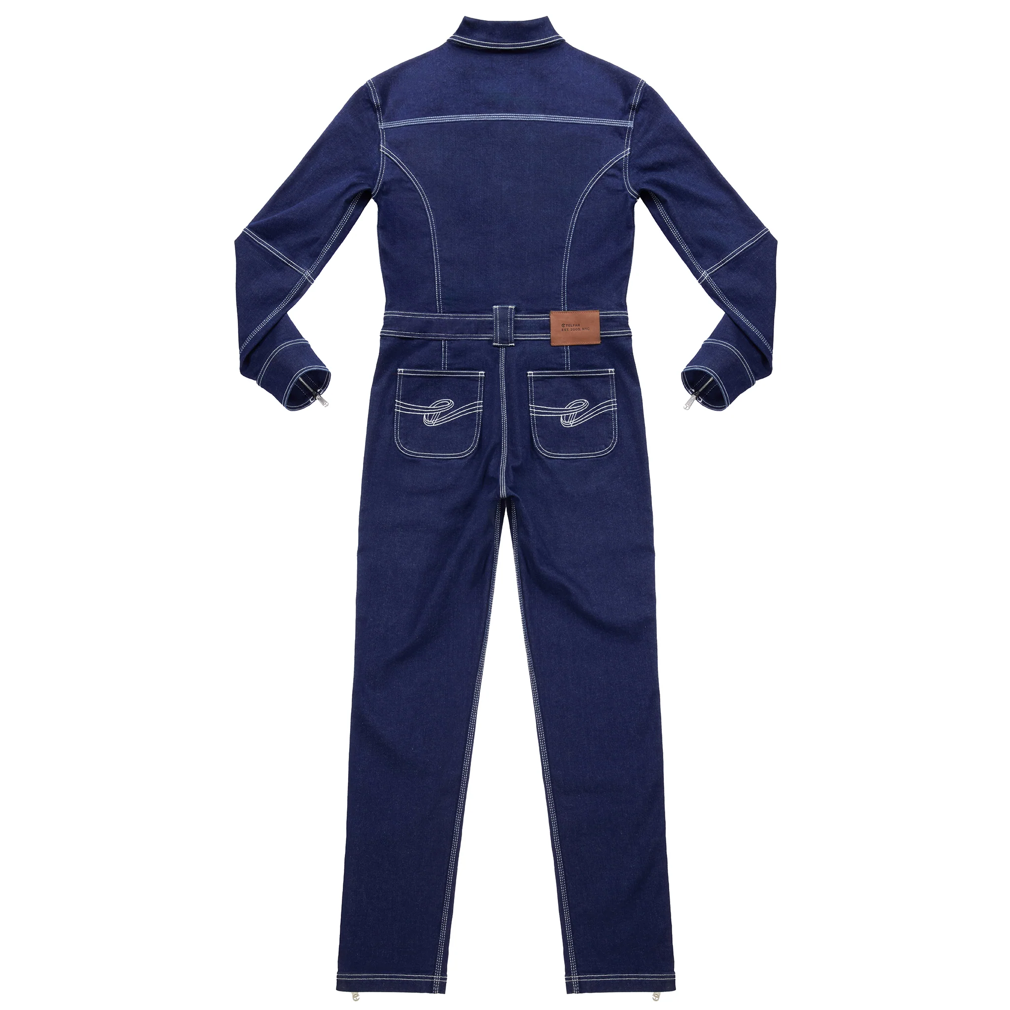 Long Sleeve Jumpsuit - Blue