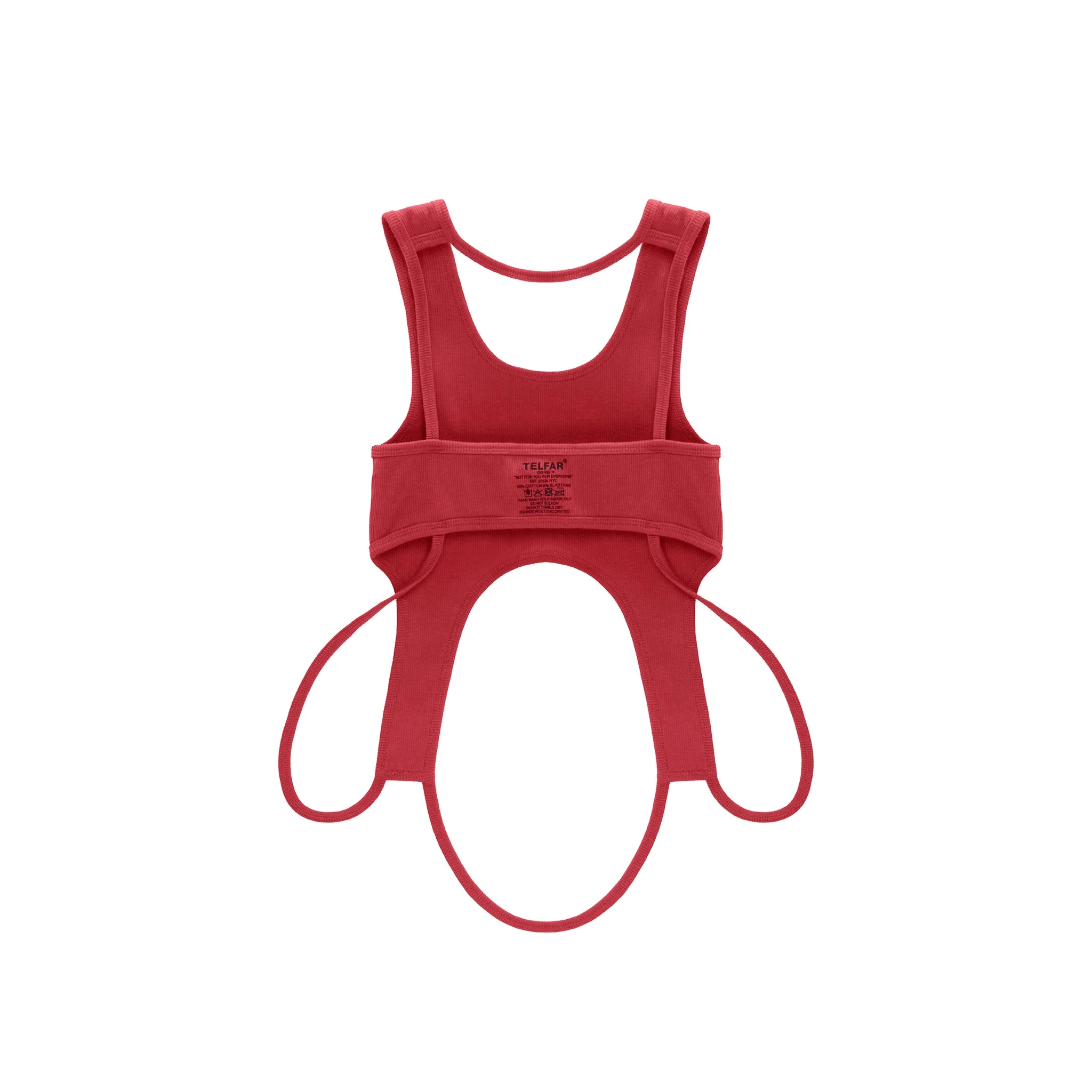 Infinity Cropped Halter - Red