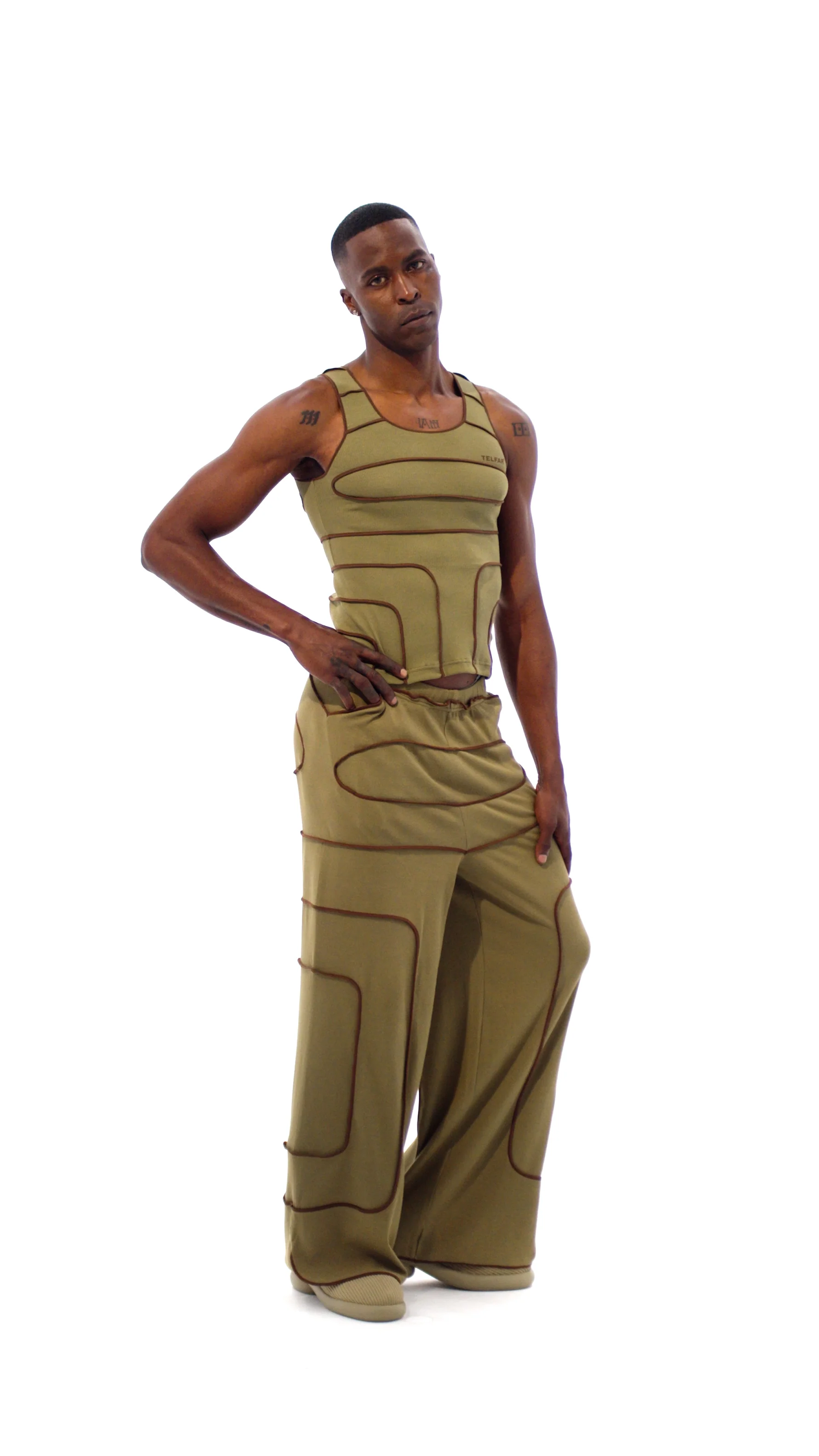 Logo Rib Pant - Drab