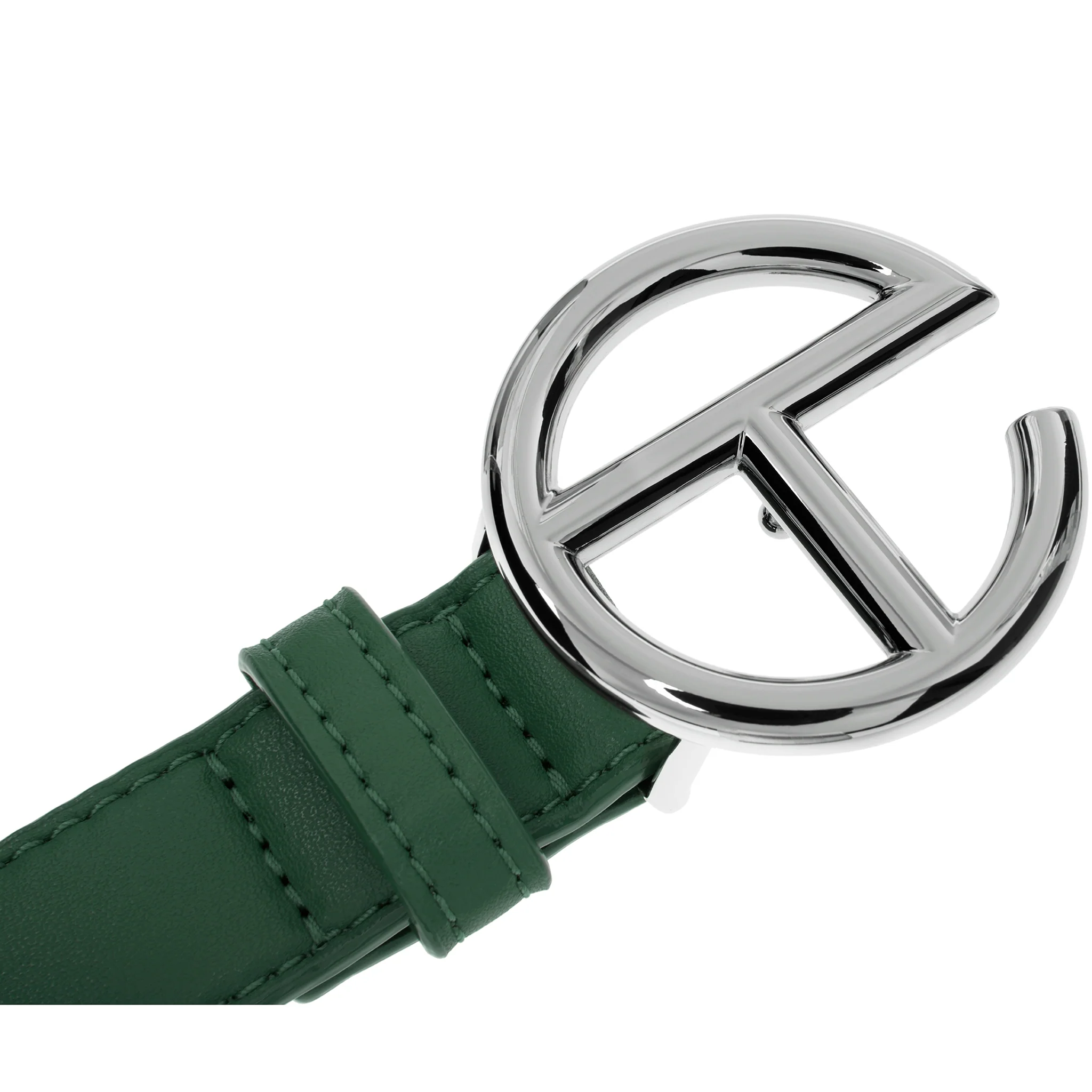 Logo Belt - Silver/Dark Olive