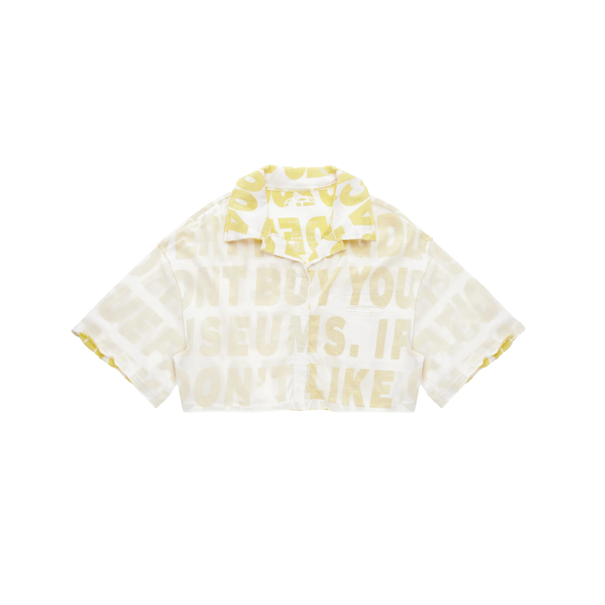 Mission Crop Split T Dress Shirt - Lime