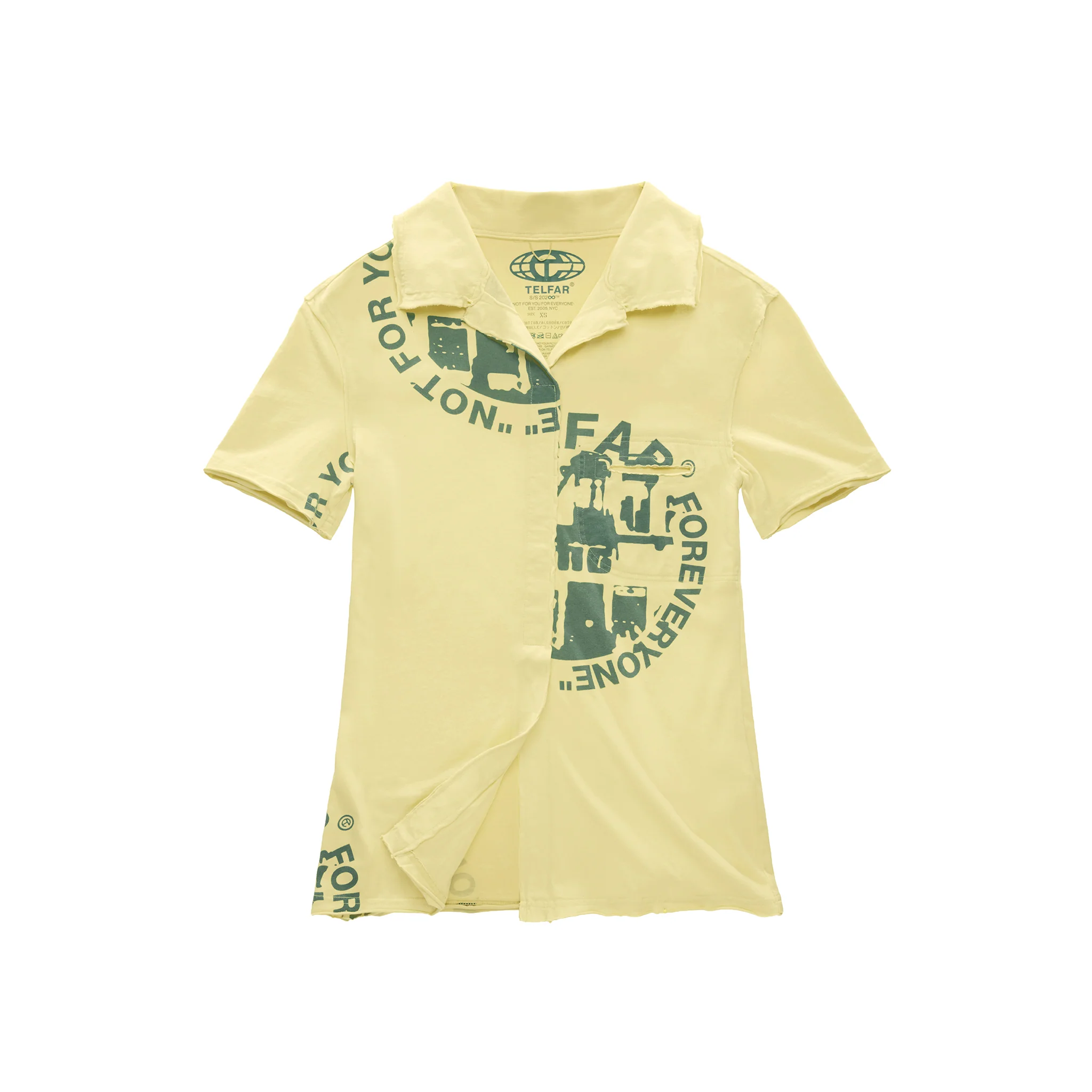 OMG Split T Dress Shirt - Lime