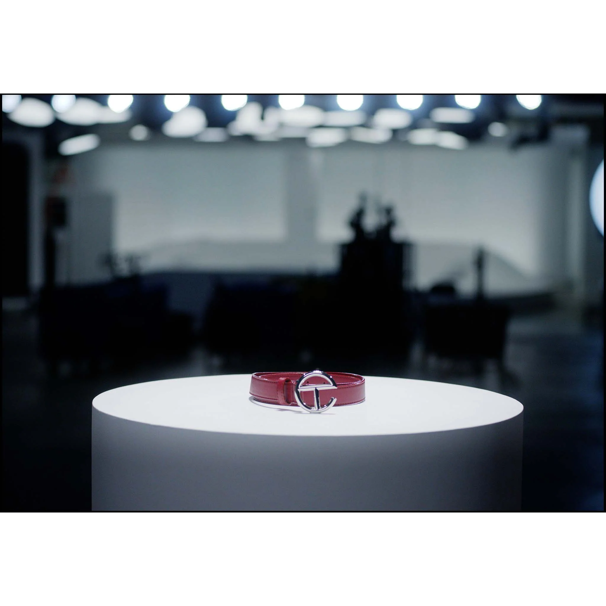 Logo Belt - Silver/Oxblood