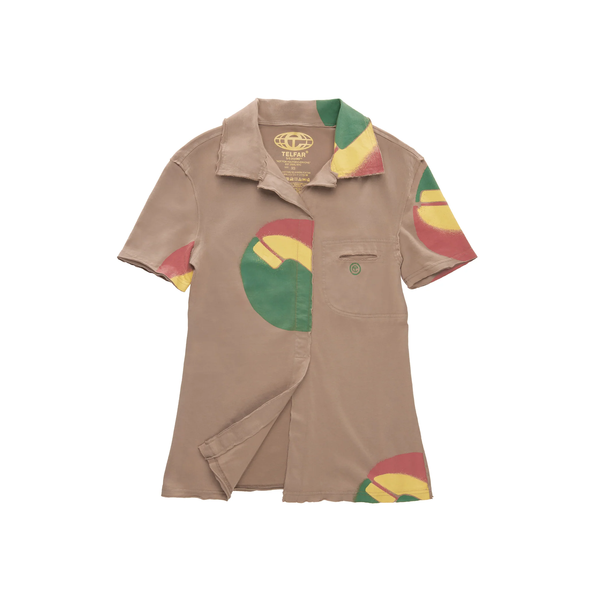 Telephone Split T Dress Shirt - Mud