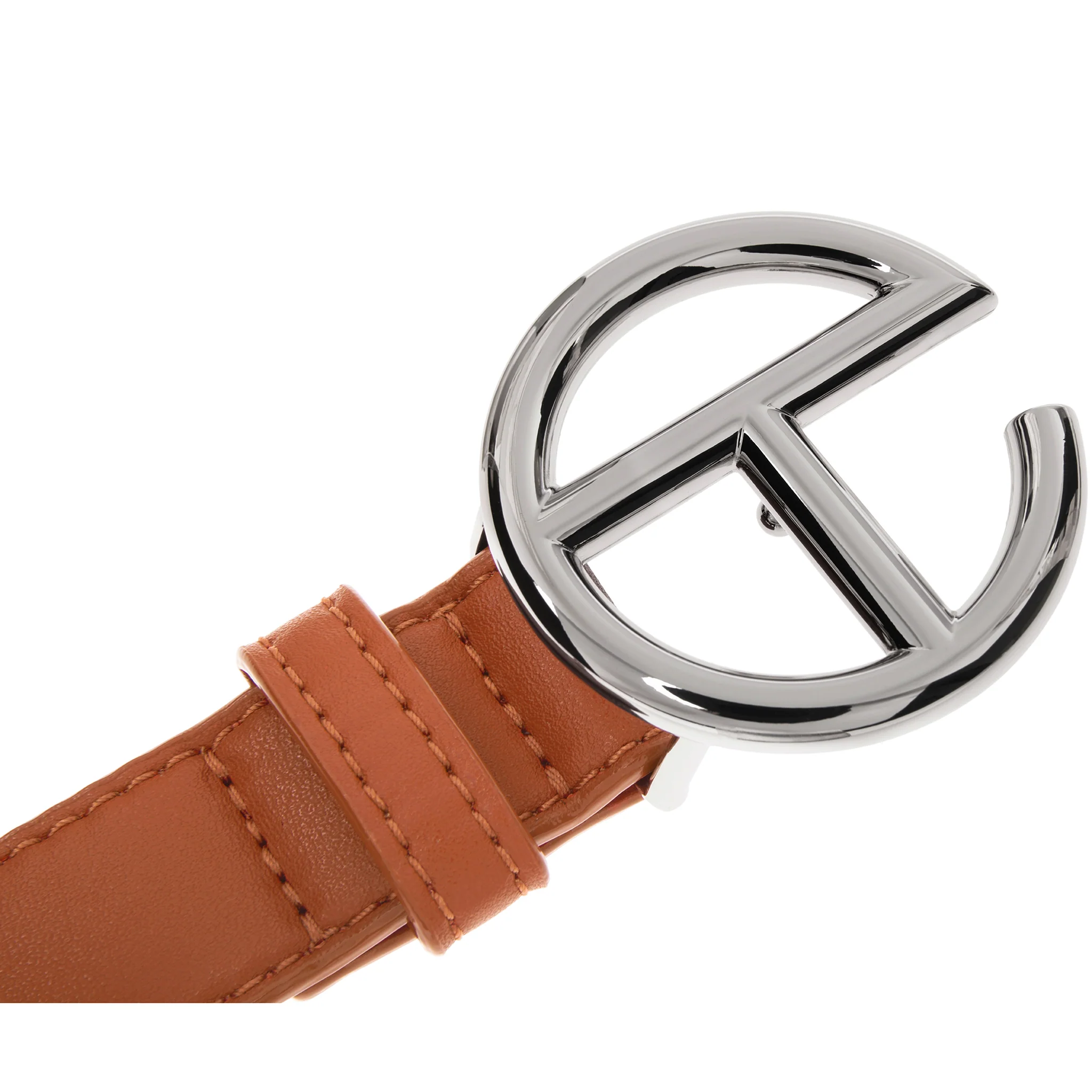 Logo Belt - Silver/Tan