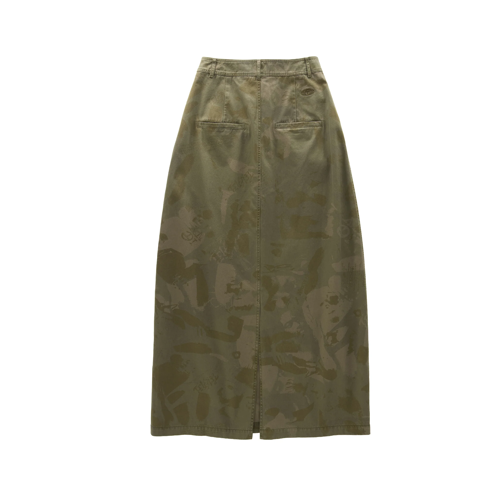 Camo Long Work Skirt - Jungle