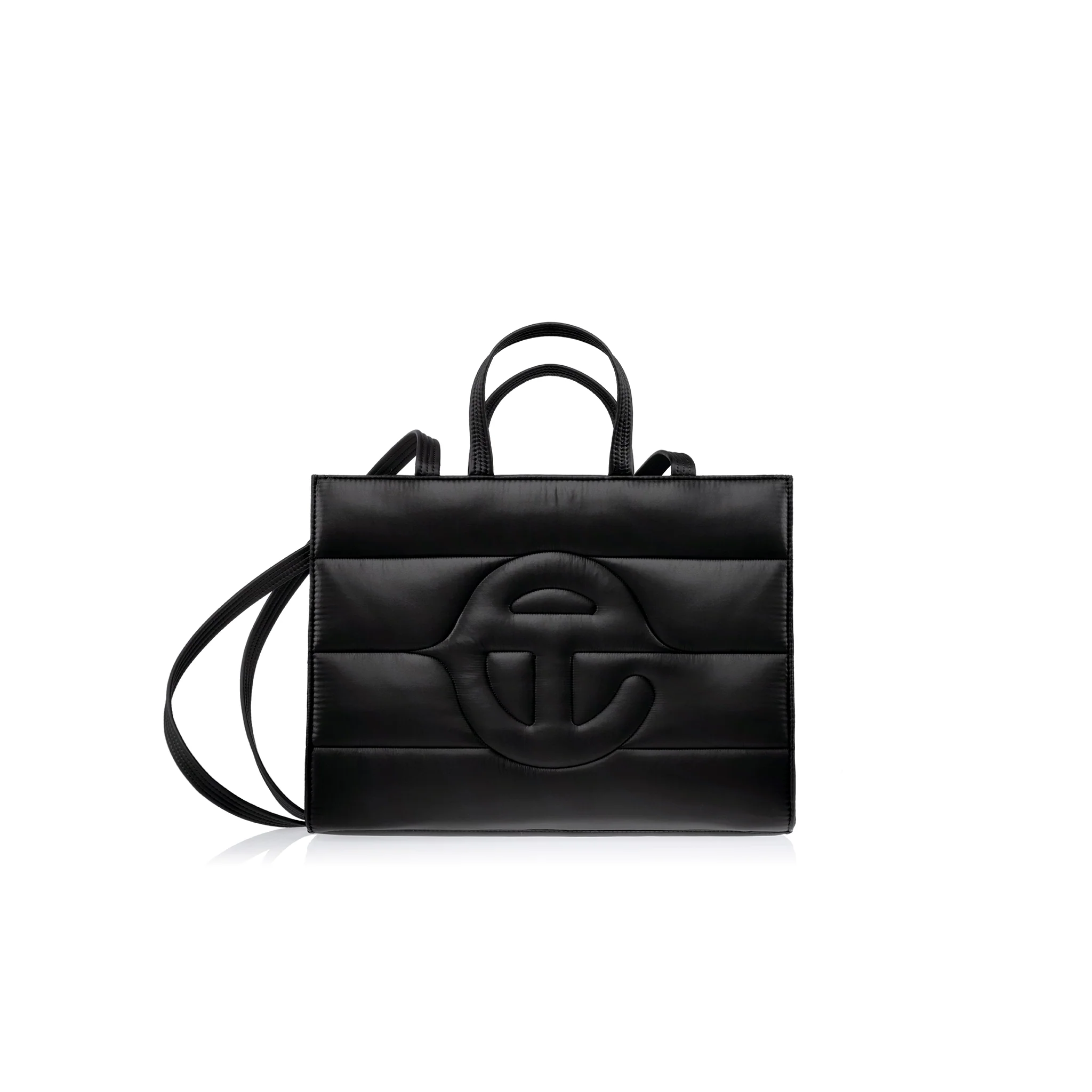 Medium Puff Shopper - Black