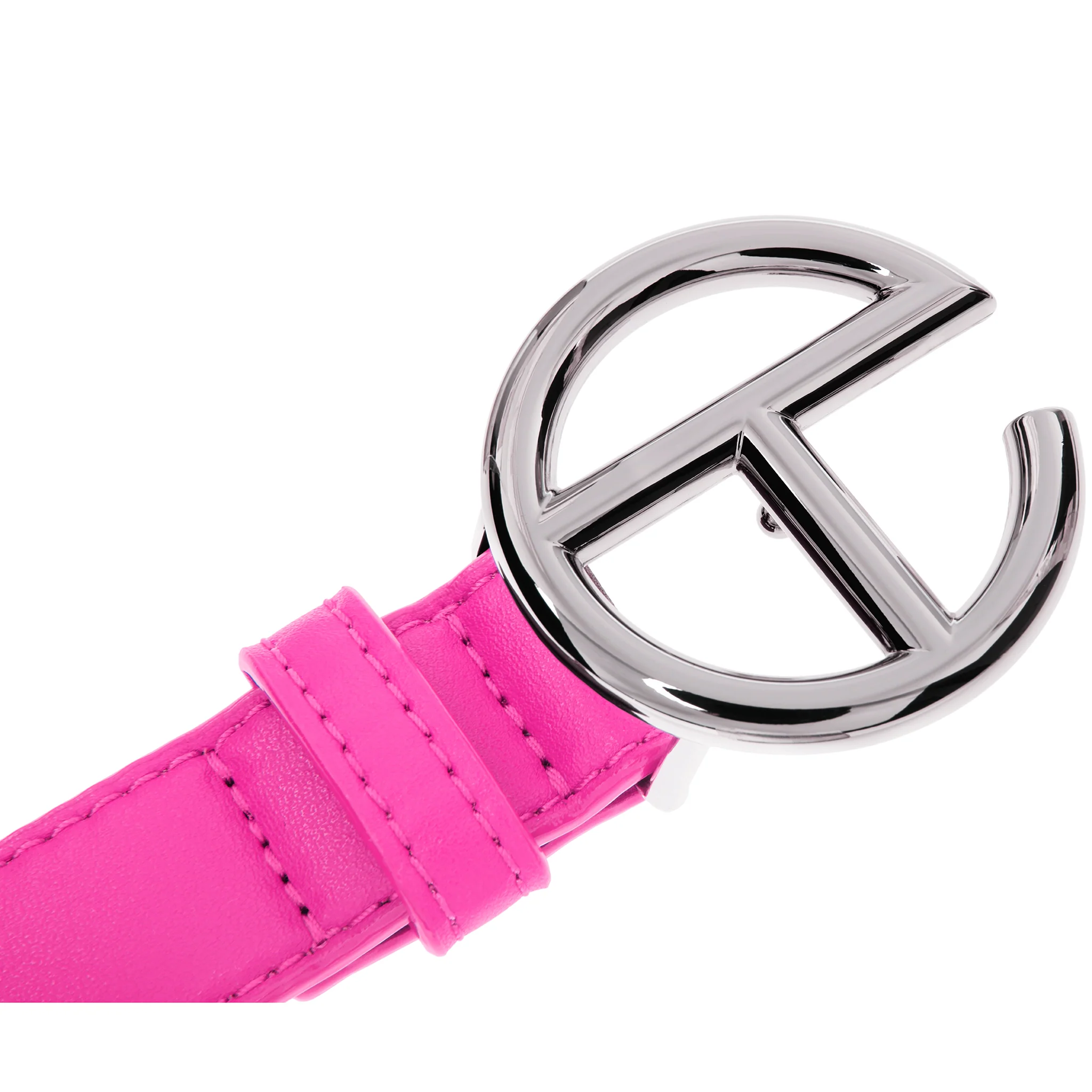 Logo Belt - Silver/Azalea