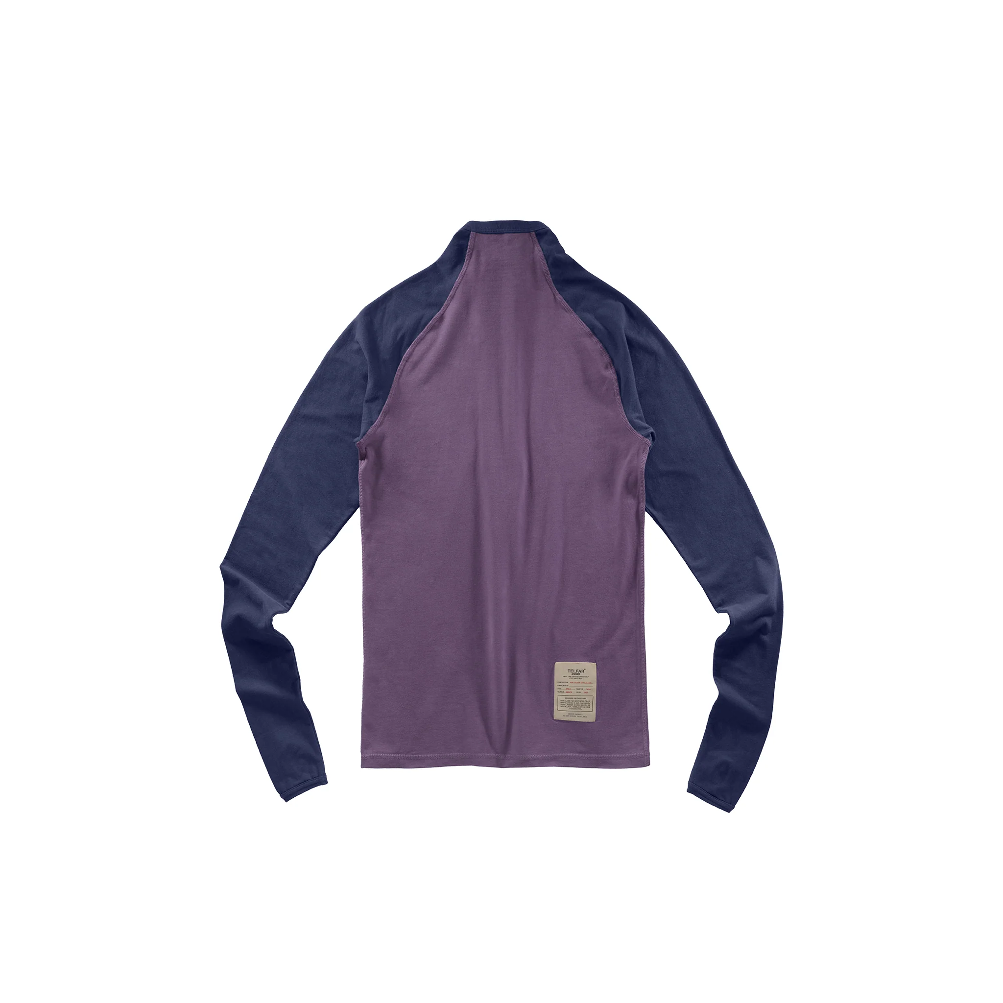 2005 Long Sleeve 3/4 Zip Mockneck - Navy/Purple