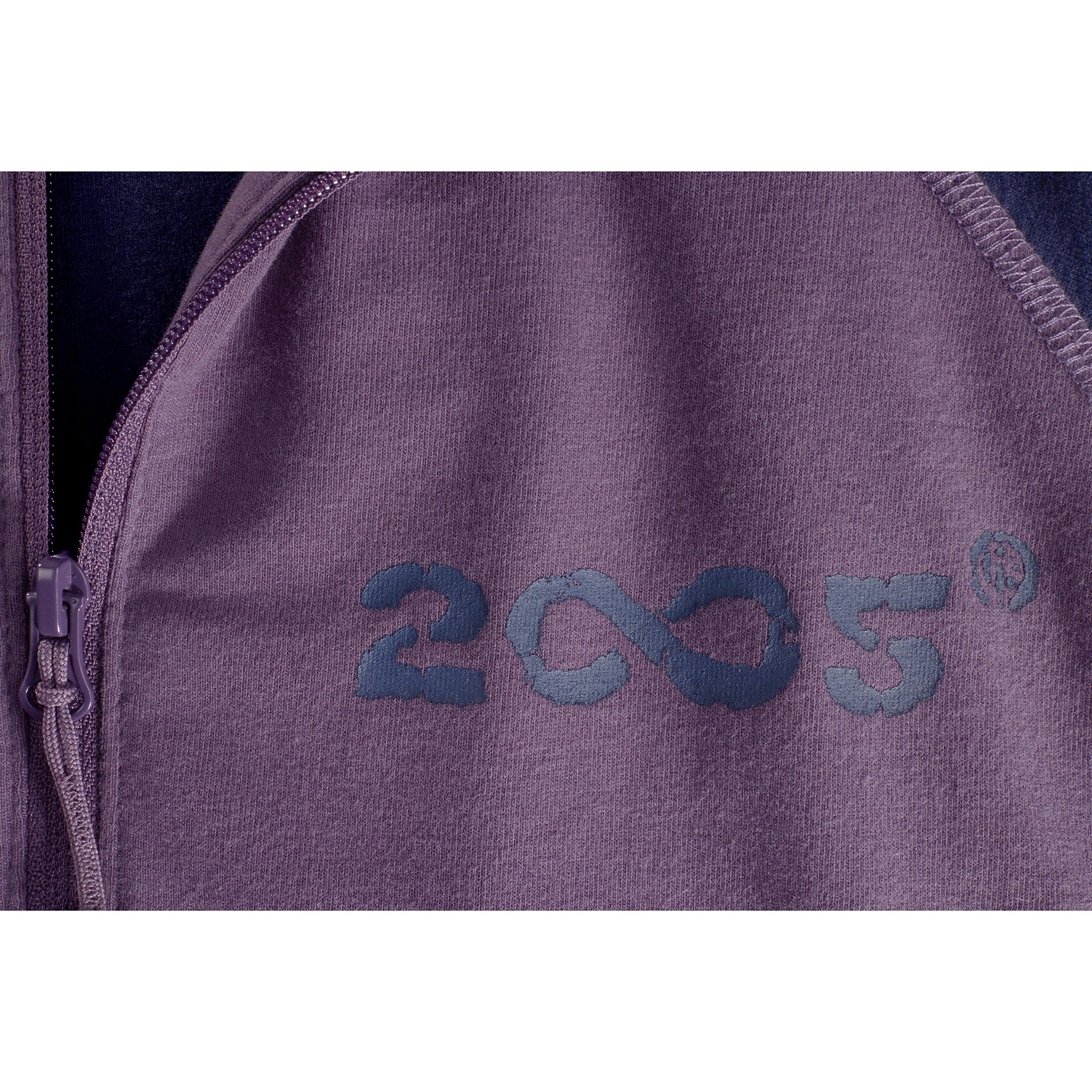 2005 Long Sleeve 3/4 Zip Mockneck - Navy/Purple
