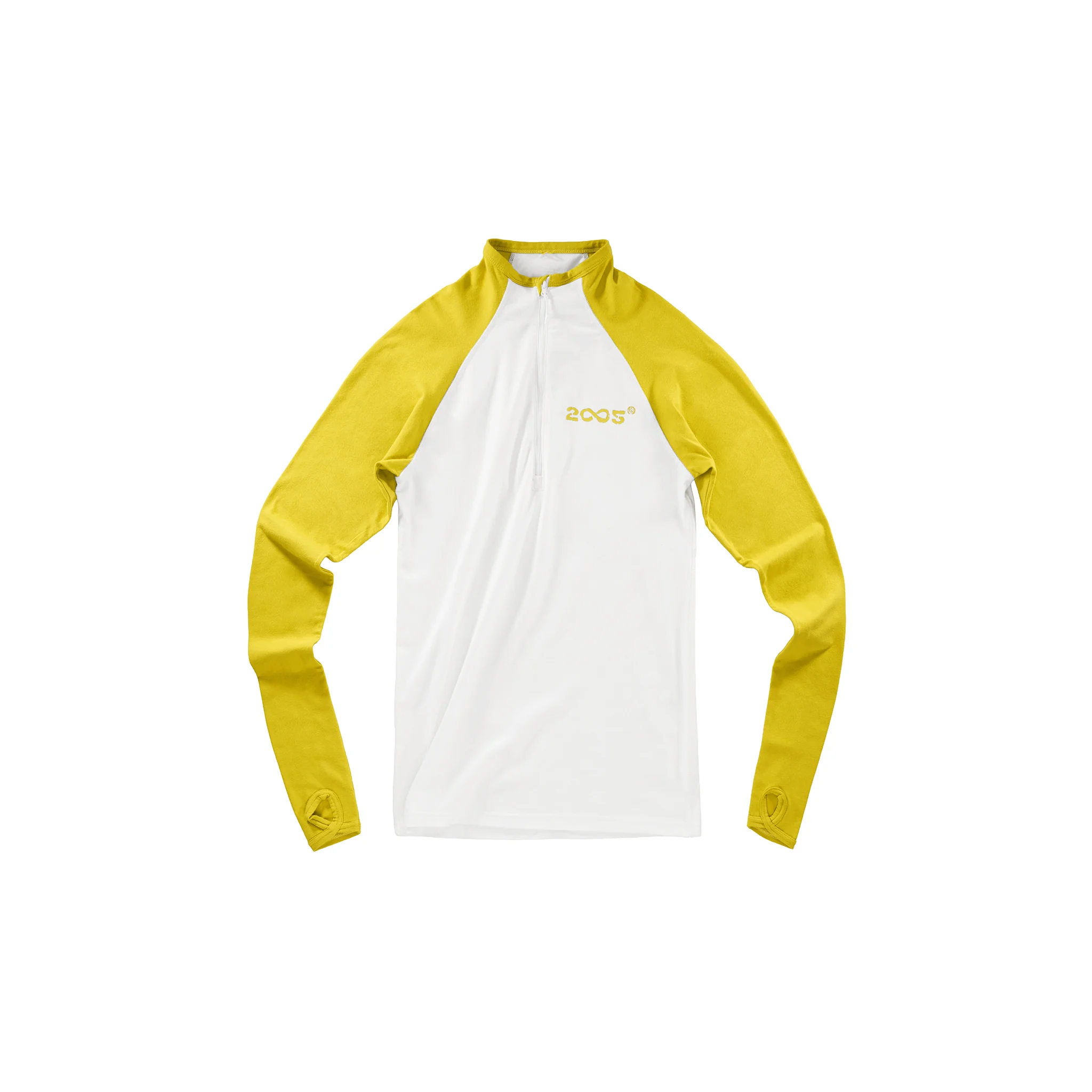 2005 Long Sleeve 3/4 Zip Mockneck - Snake Eyes/White