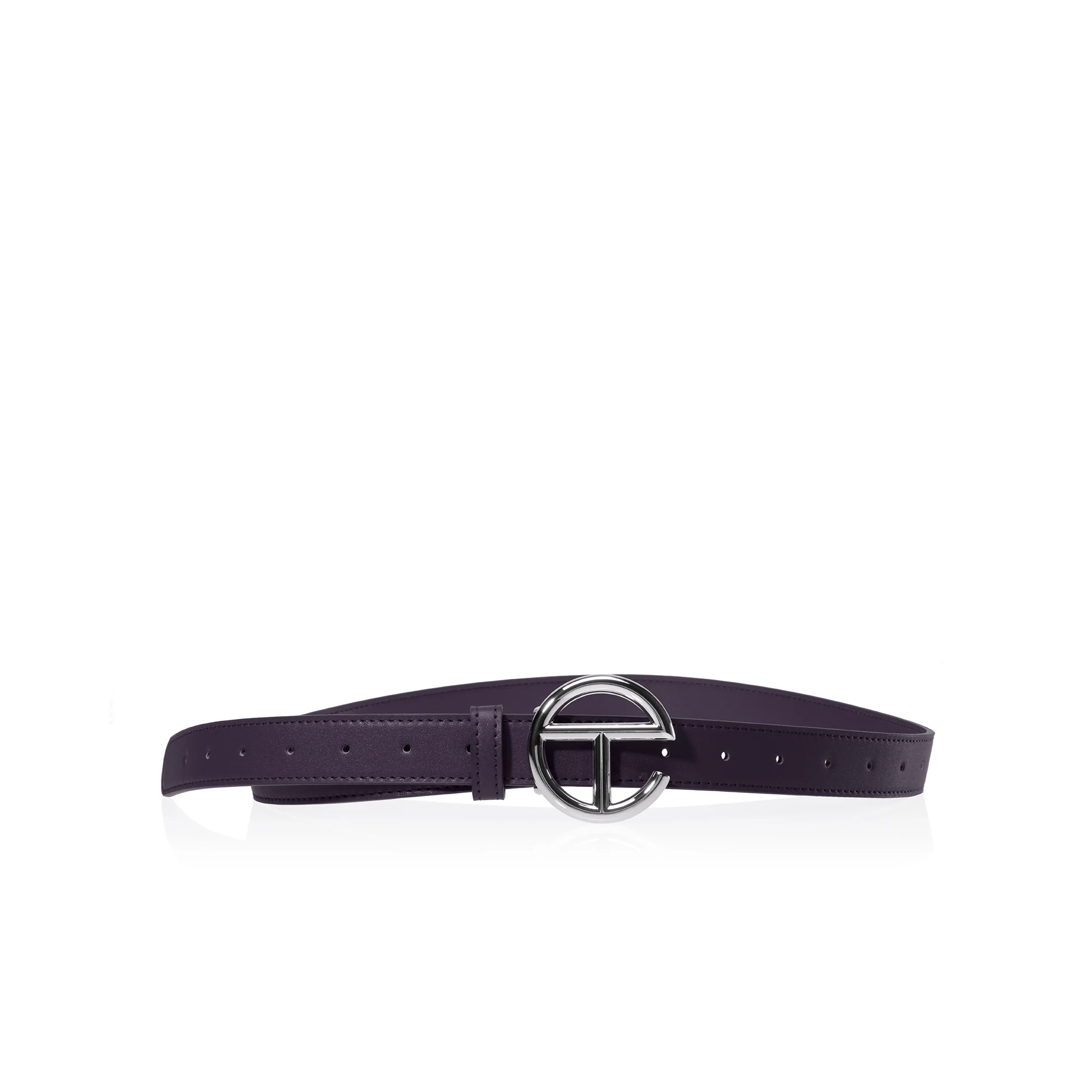 Logo Belt - Silver/Eggplant