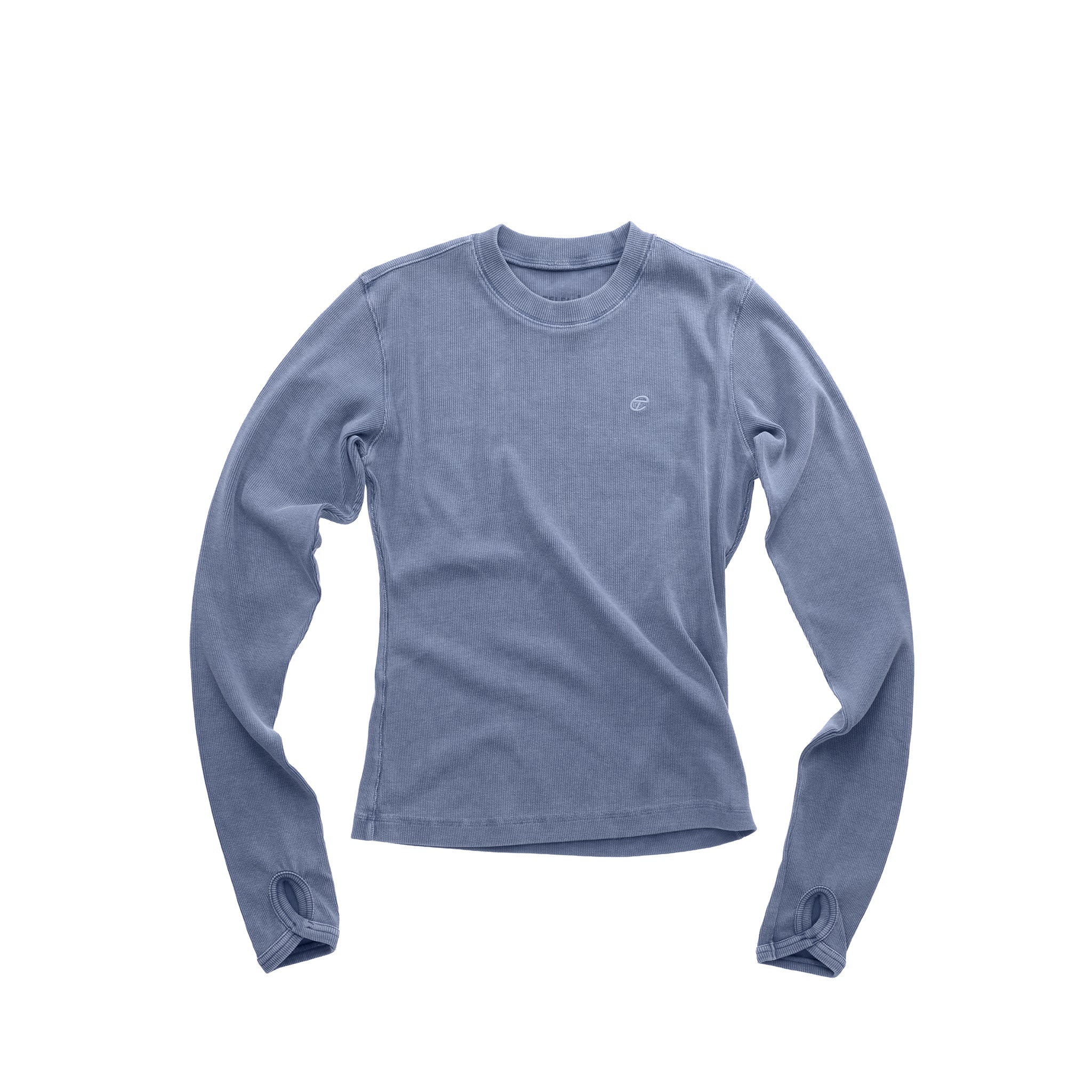 Long Sleeve T-shirt with Infinity Thumbhole - Blue