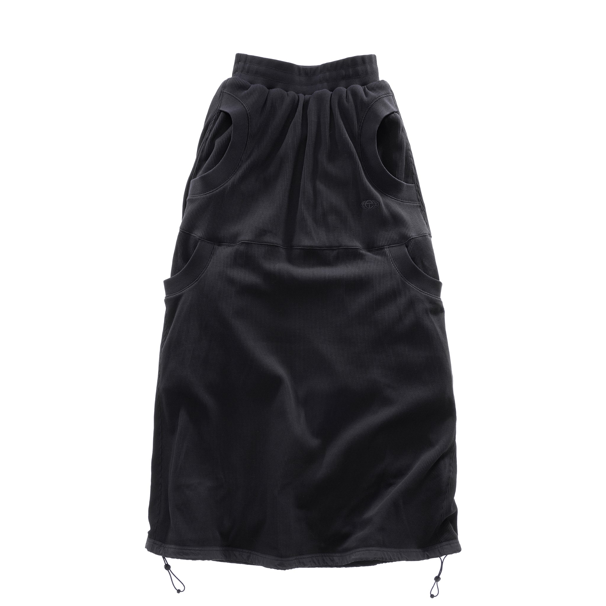 Long Reversible Pocket Skirt - Black/Black