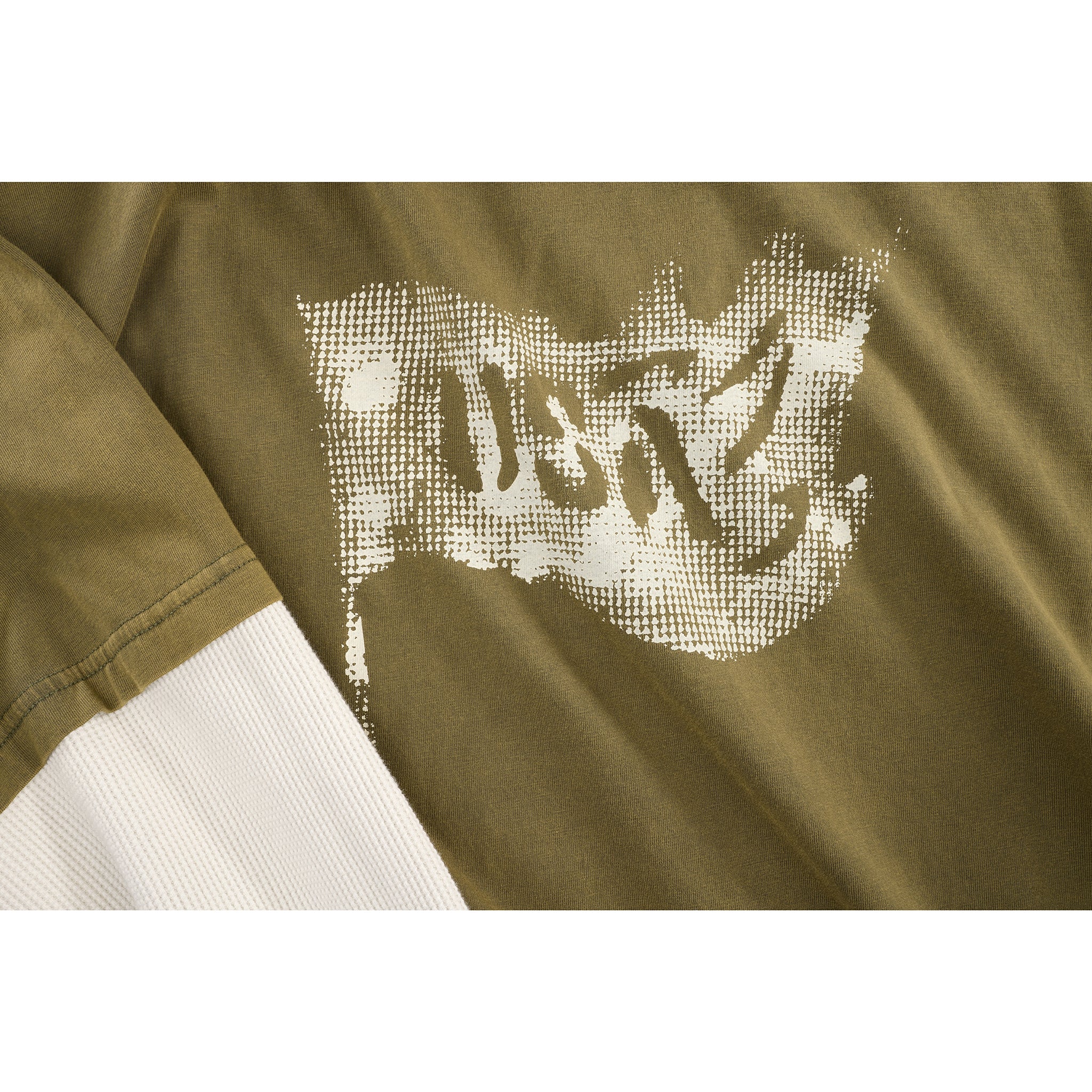 Long Sleeve Thermal T-shirt - Drab/Cream