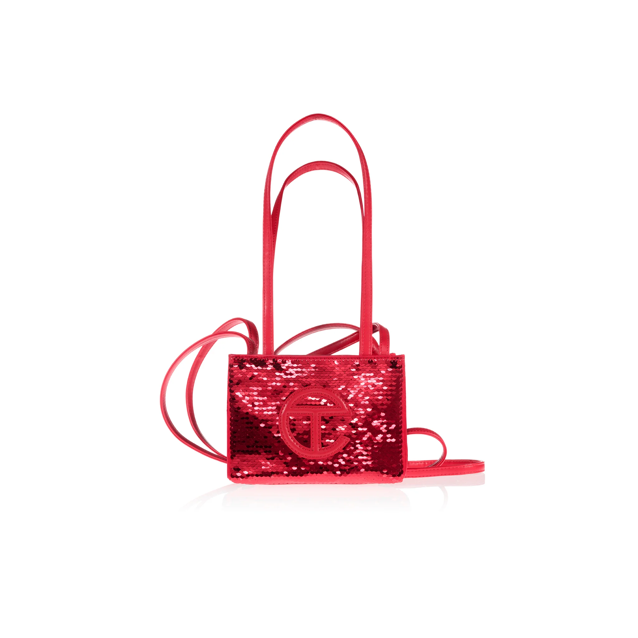 Small Sequin Shopper - Red