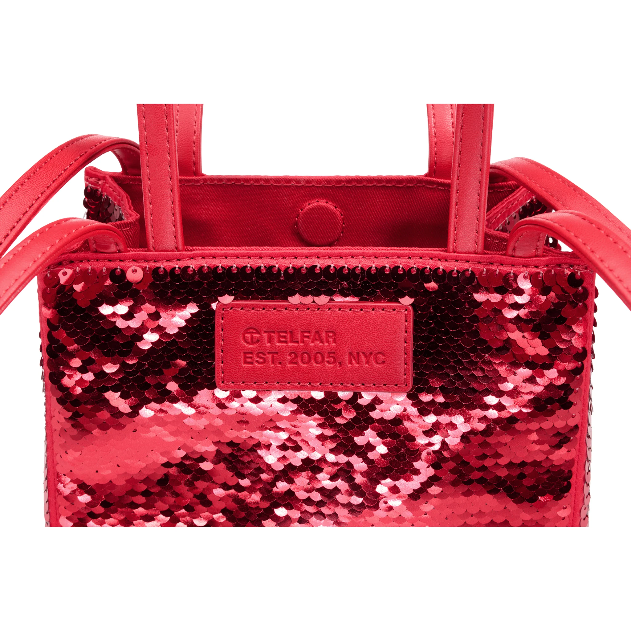Small Sequin Shopper - Red 4 Small Sequin Shopper - Red