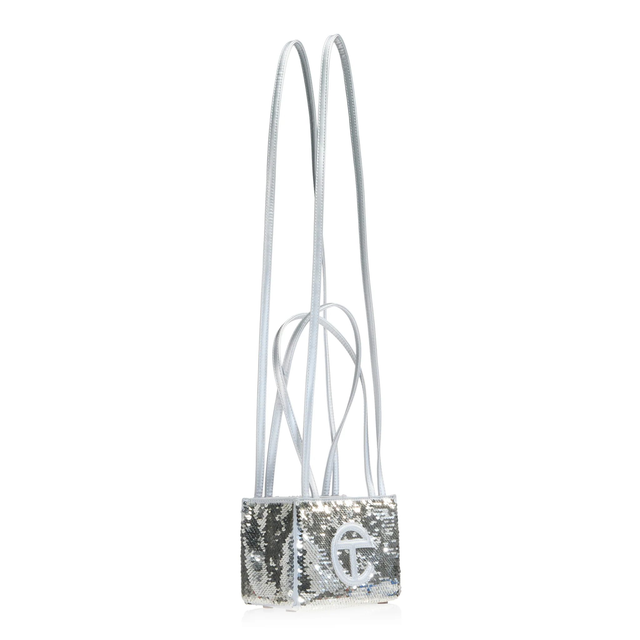 Small Sequin Shopper - Silver 2 Small Sequin Shopper - Silver