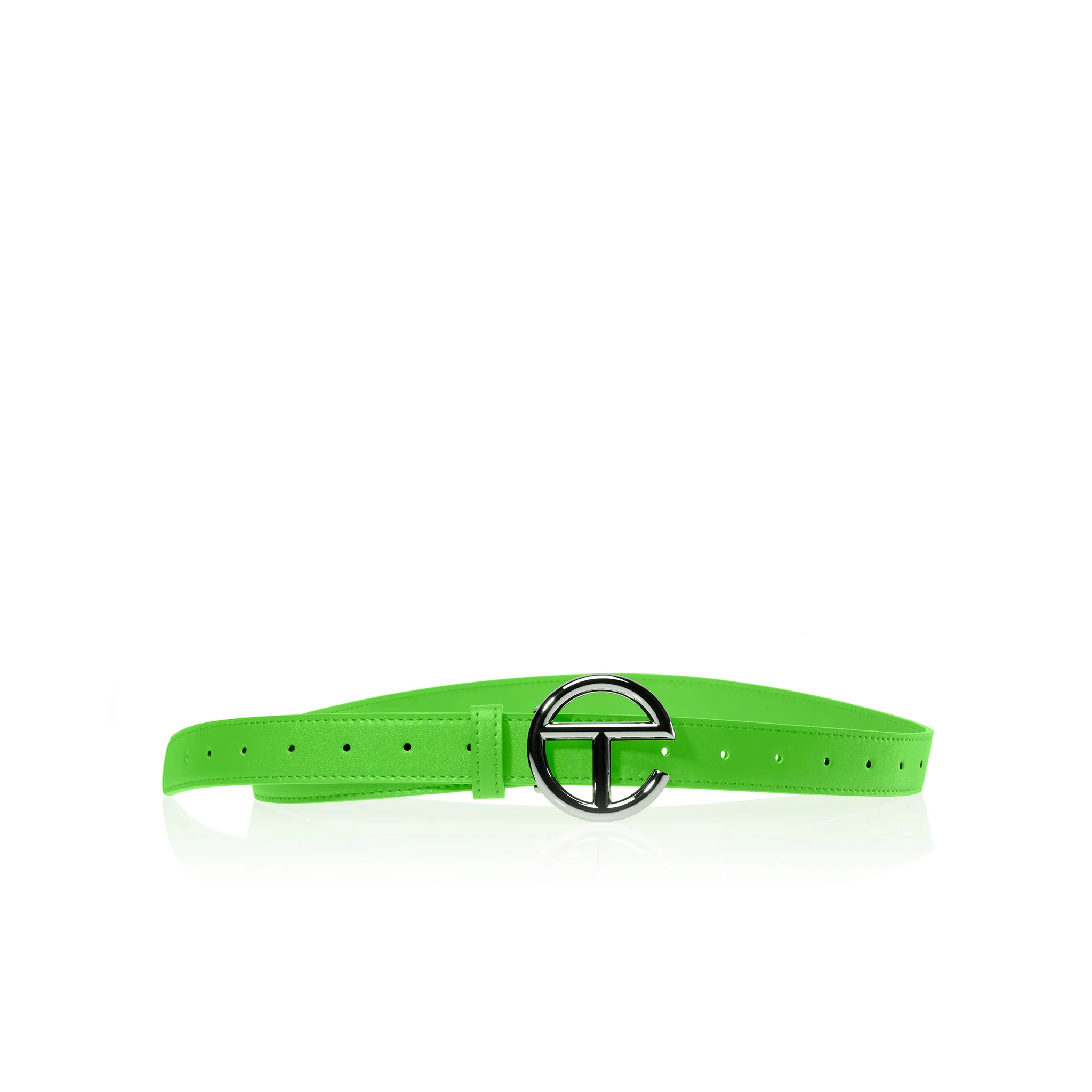Logo Belt - Silver/Highlighter Green