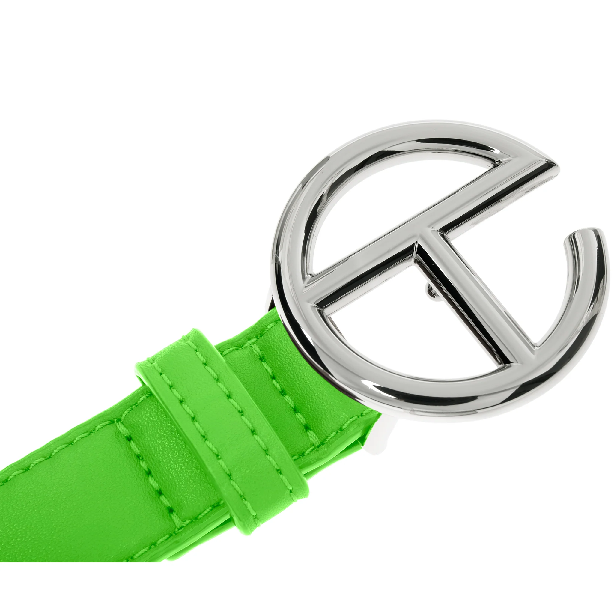 Logo Belt - Silver/Highlighter Green