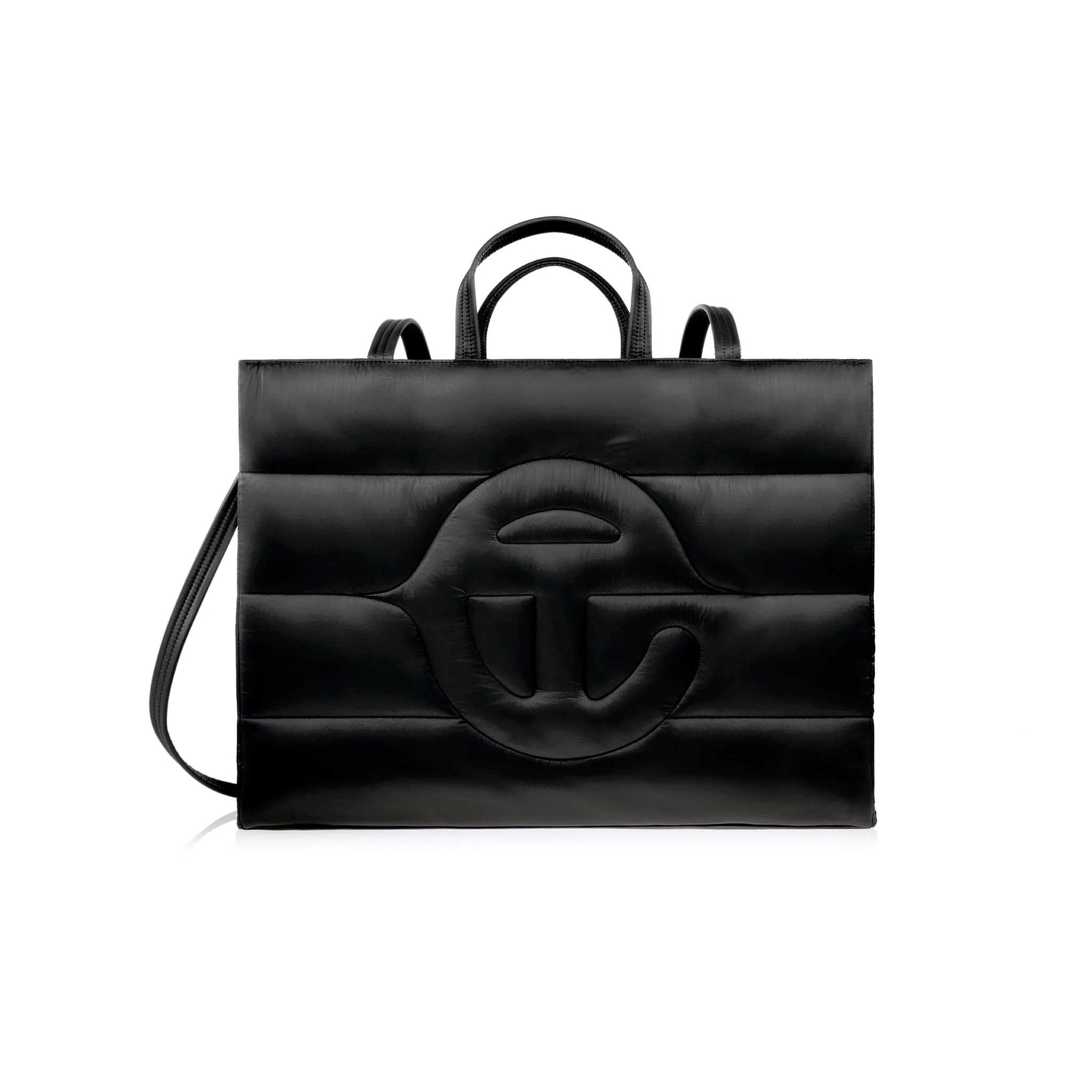 Large Puff Shopper - Black