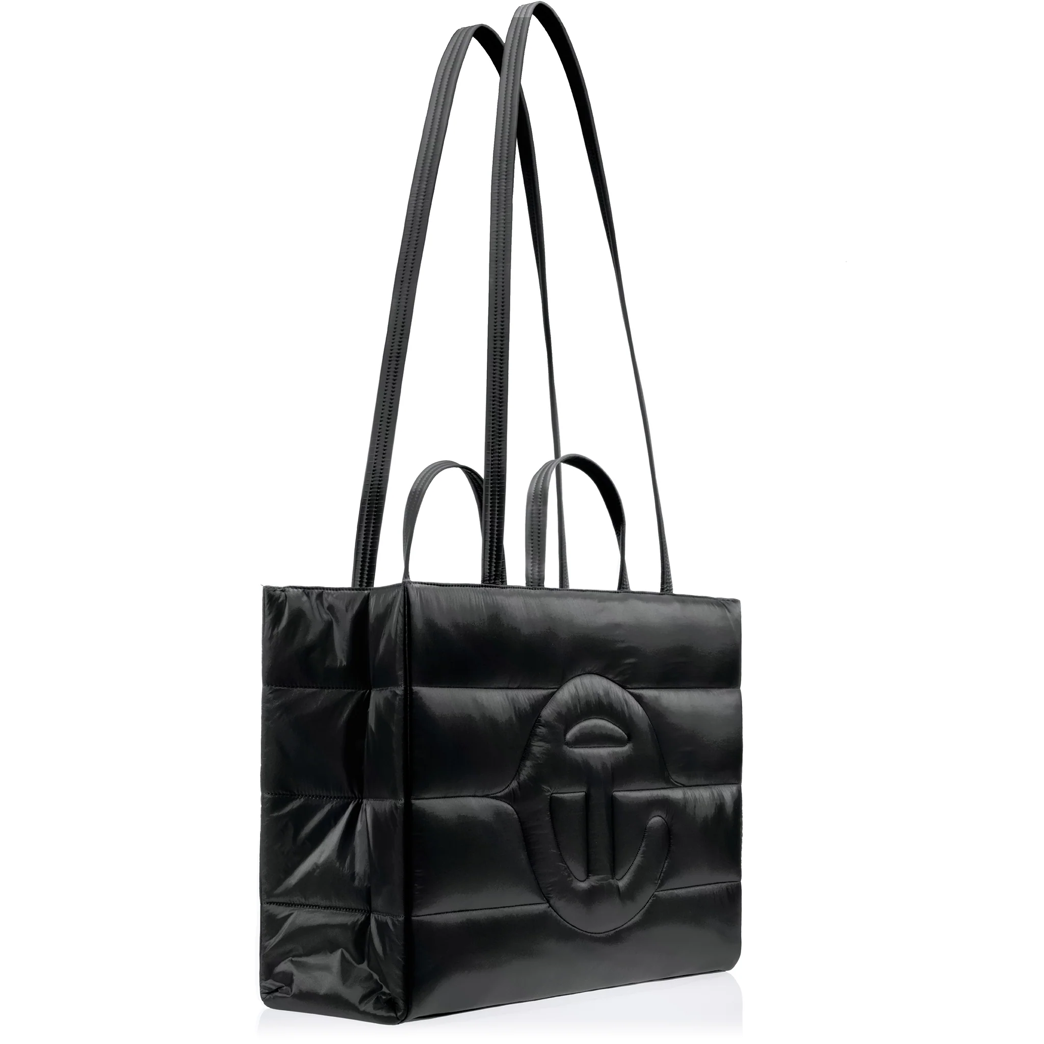 Large Puff Shopper - Black