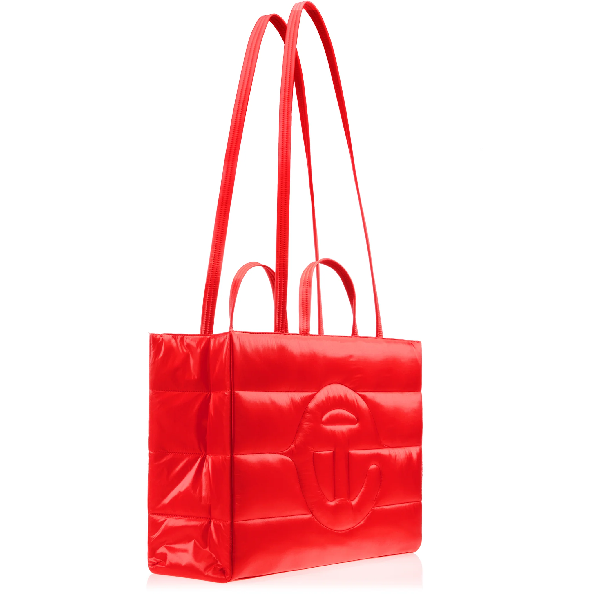 Large Puff Shopper - Red