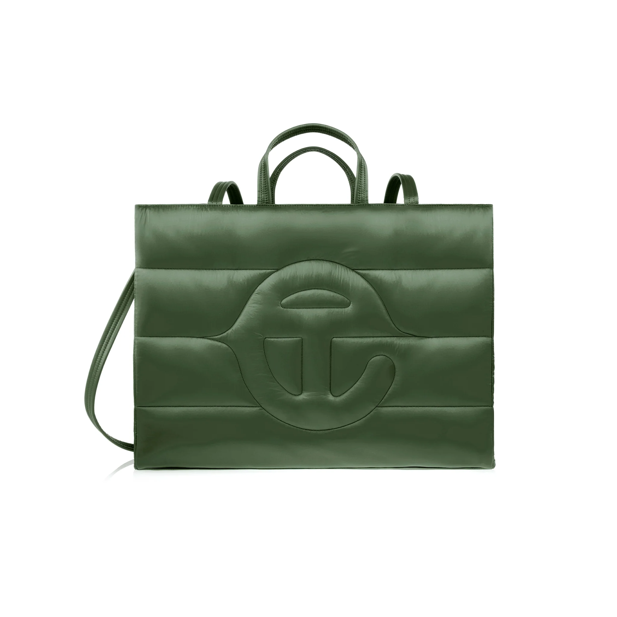 Large Puff Shopper - Green
